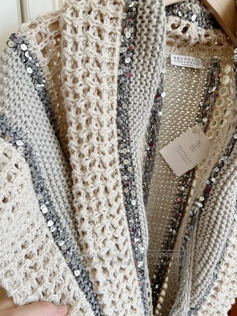 Brunello Cucinelli Brunello Cucinelli Glitter Colorblock Knit Vest Size M / US 6-8 / IT 42-44 - 4 Thumbnail