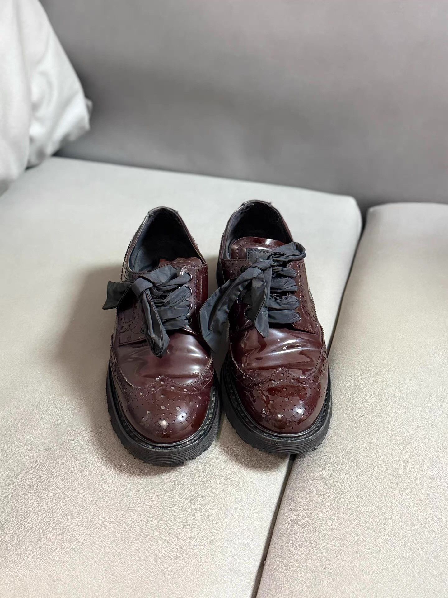 Prada PRADA Sport Baroque Patent Leather Shoes Ｑ20 Size US 5 / EU 37 - 2 Thumbnail
