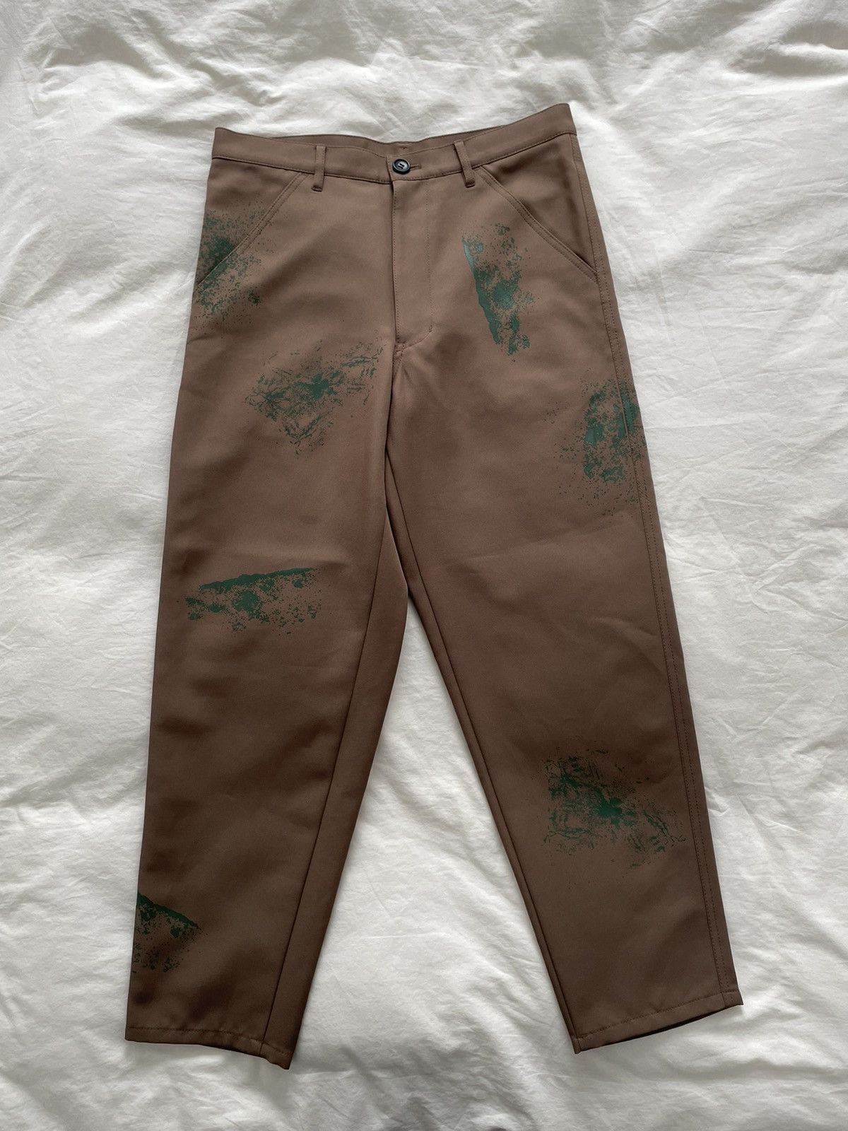 Comme des Garcons SHIRT Comme des garcons SHIRT tan paint splatter pants ss24 Size US 30 / EU 46 - 1 Thumbnail