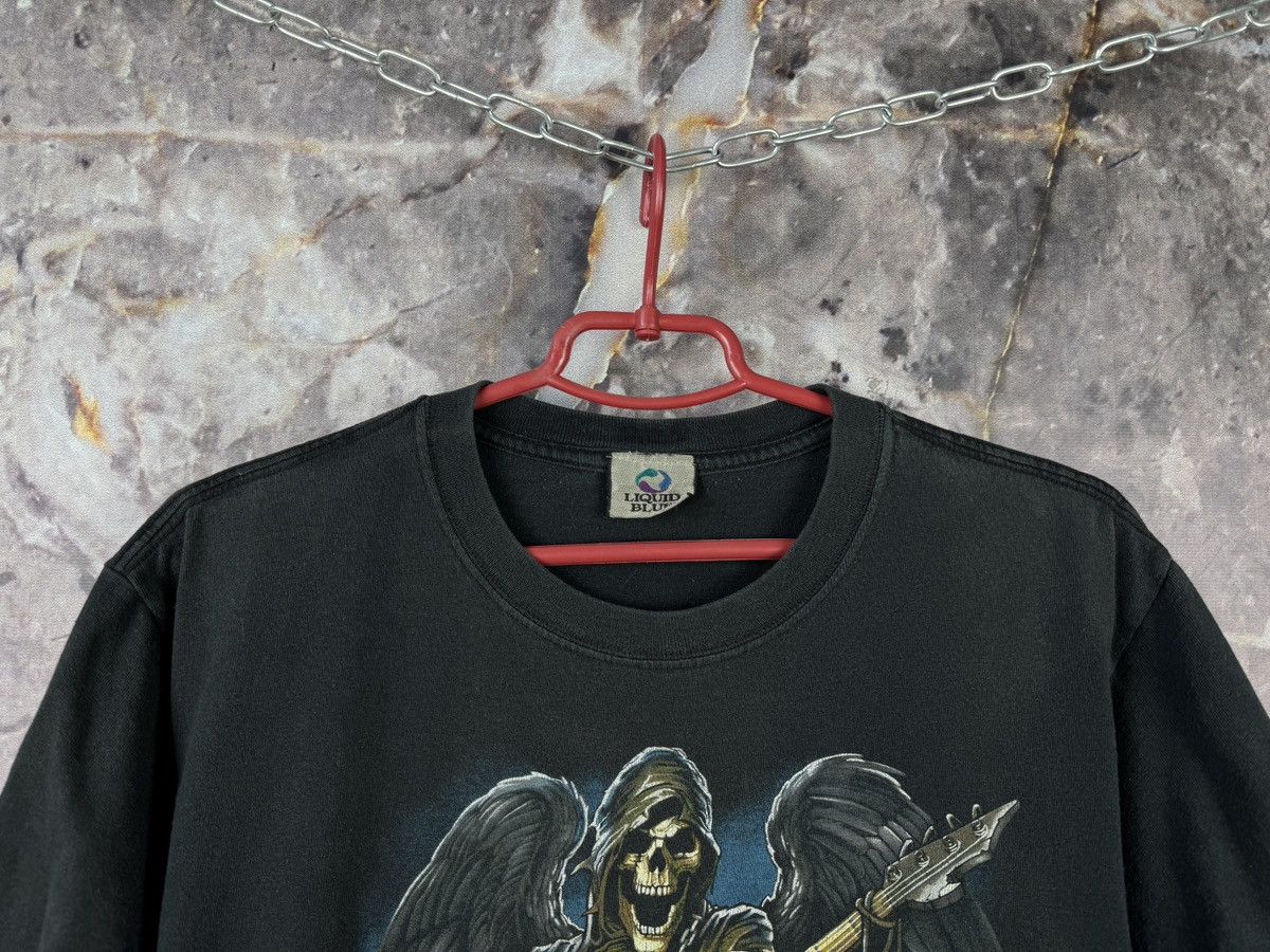 Liquid Blue Liquid Blue Grim Reaper Guitar Graphic T-Shirt Black Size M Size US M / EU 48-50 / 2 - 2 Thumbnail