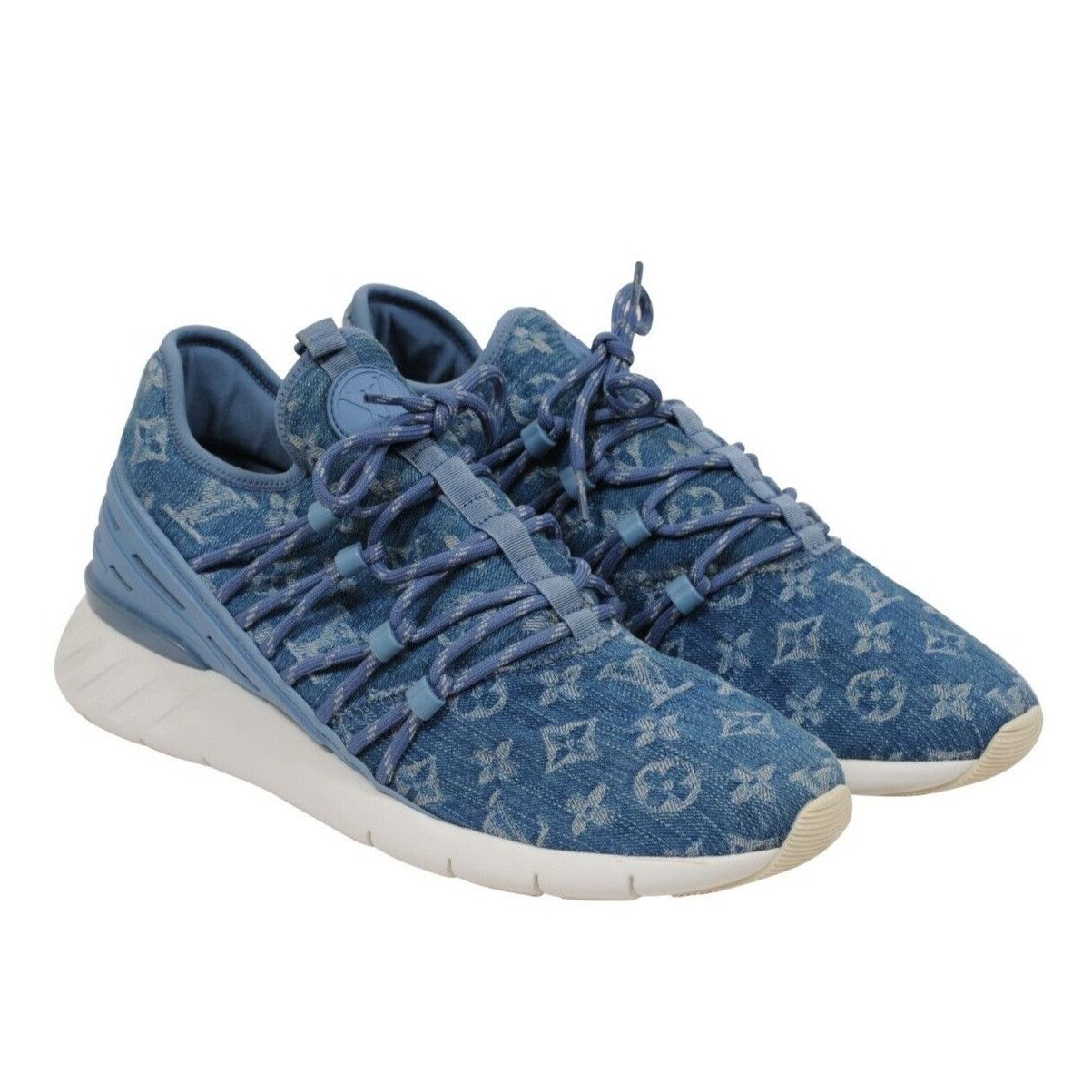 Louis Vuitton Blue Denim Fastlane Sneakers - 01911 Size US 8.5 / EU 41-42 - 12 Thumbnail