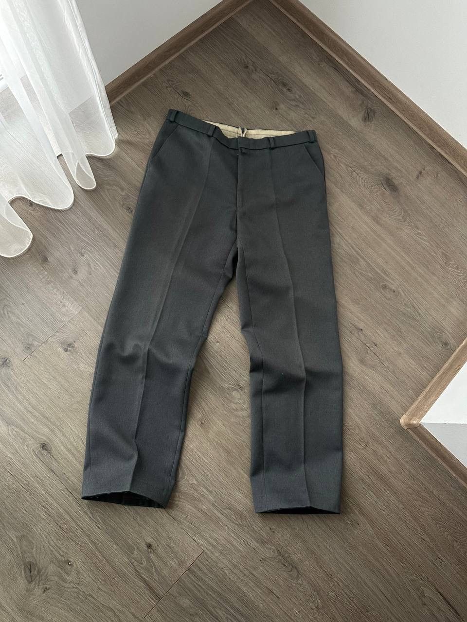 Japanese Brand × Vintage Vintage Antique Japanese Gray Wool Straight Pipes Pants Size 38R - 5 Thumbnail