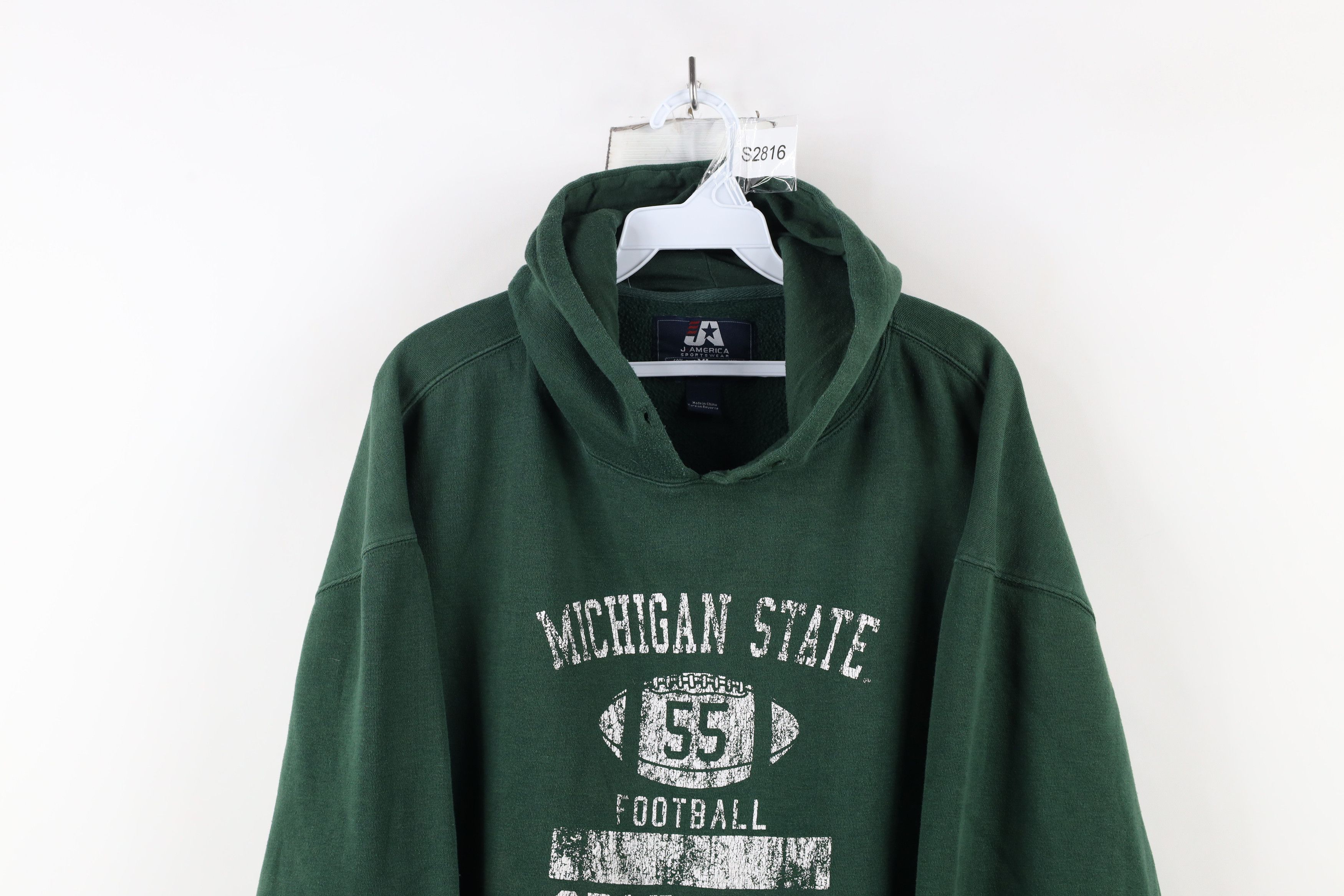 Vintage Vintage Michigan State University Football Hoodie Sweatshirt Size US XL / EU 56 / 4 - 2 Thumbnail