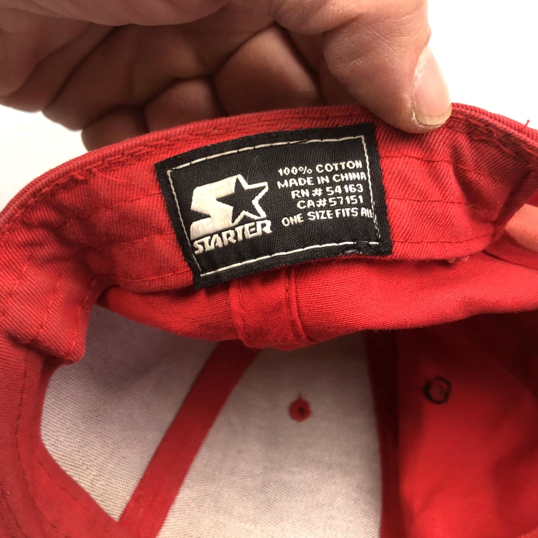 Starter VINTAGE Starter Hat Snap Back Baseball Cap One Size Red Embroidered S Logo Men's Cap Size ONE SIZE - 8 Thumbnail