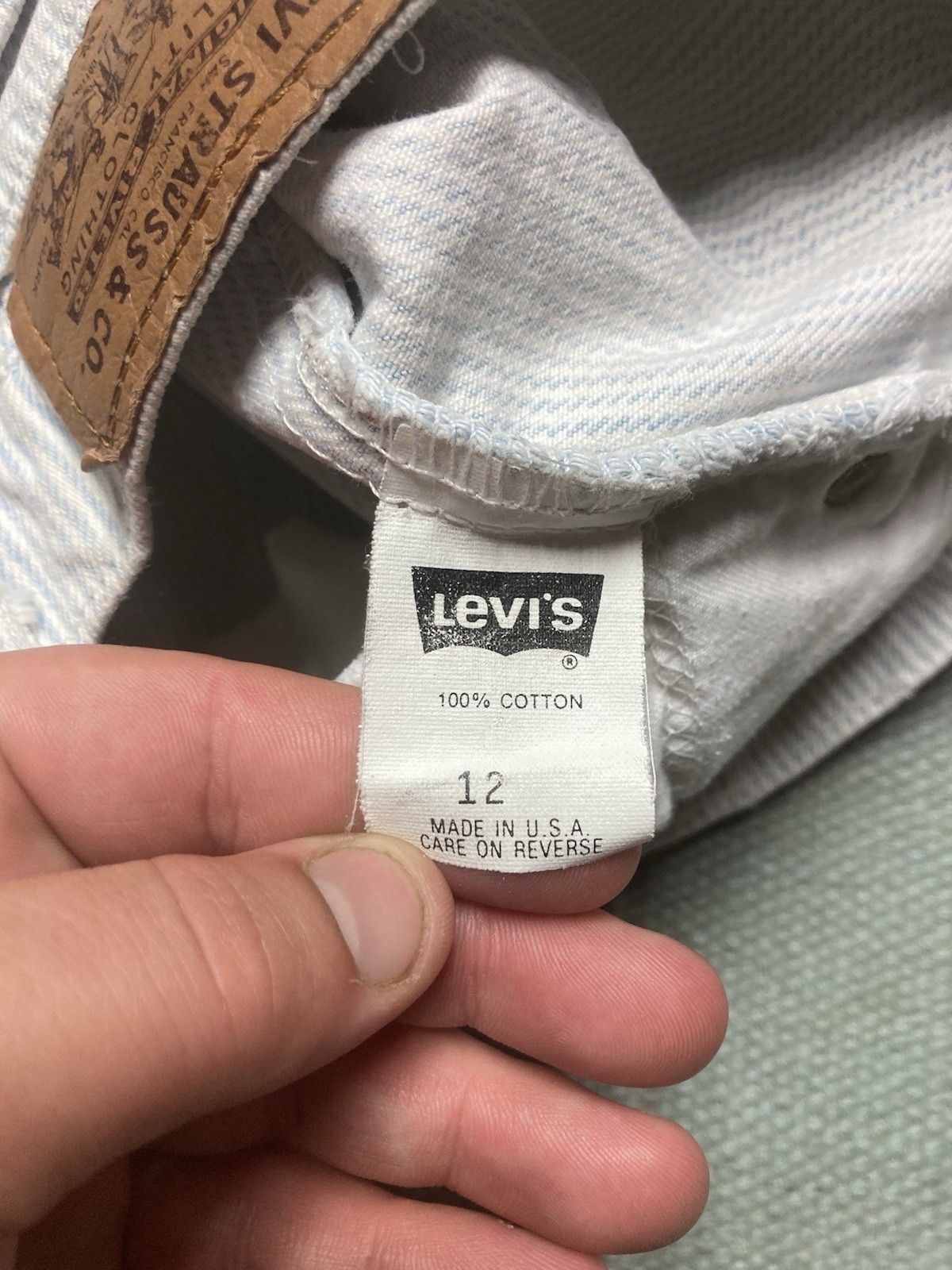 Vintage 90s Levi’s shorts striped jorts USA women’s 12 24” waist Size 24" / US 00 / IT 34 - 5 Thumbnail