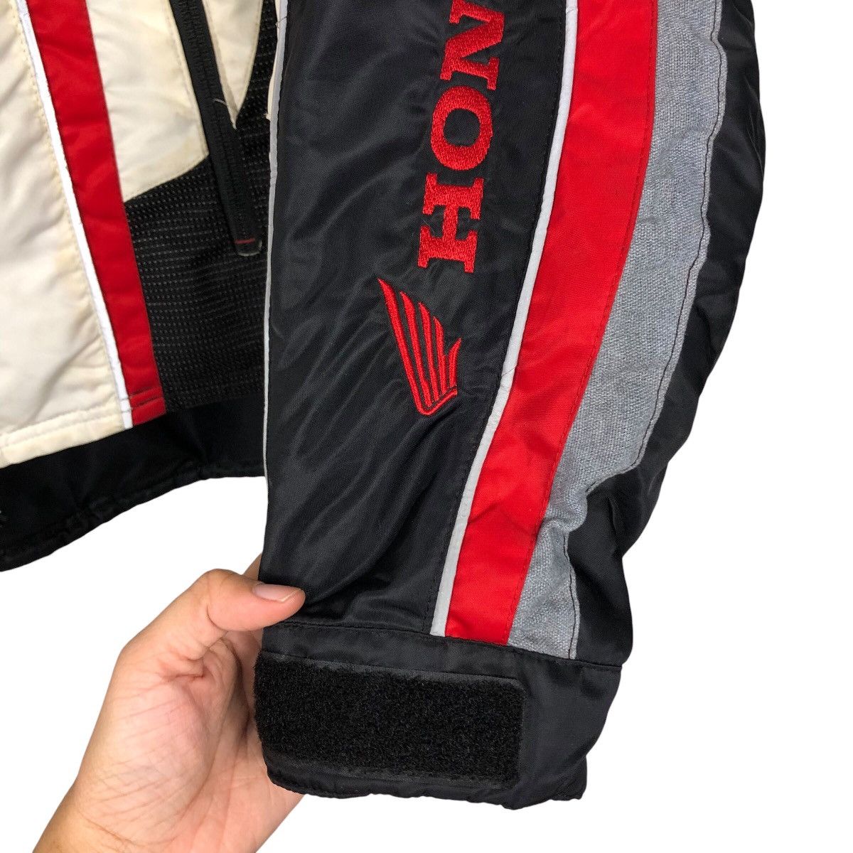 Vintage 📌Vintage Racing Jacket Motorcycle Honda Big Logo Spell Out Size US L / EU 52-54 / 3 - 16 Thumbnail