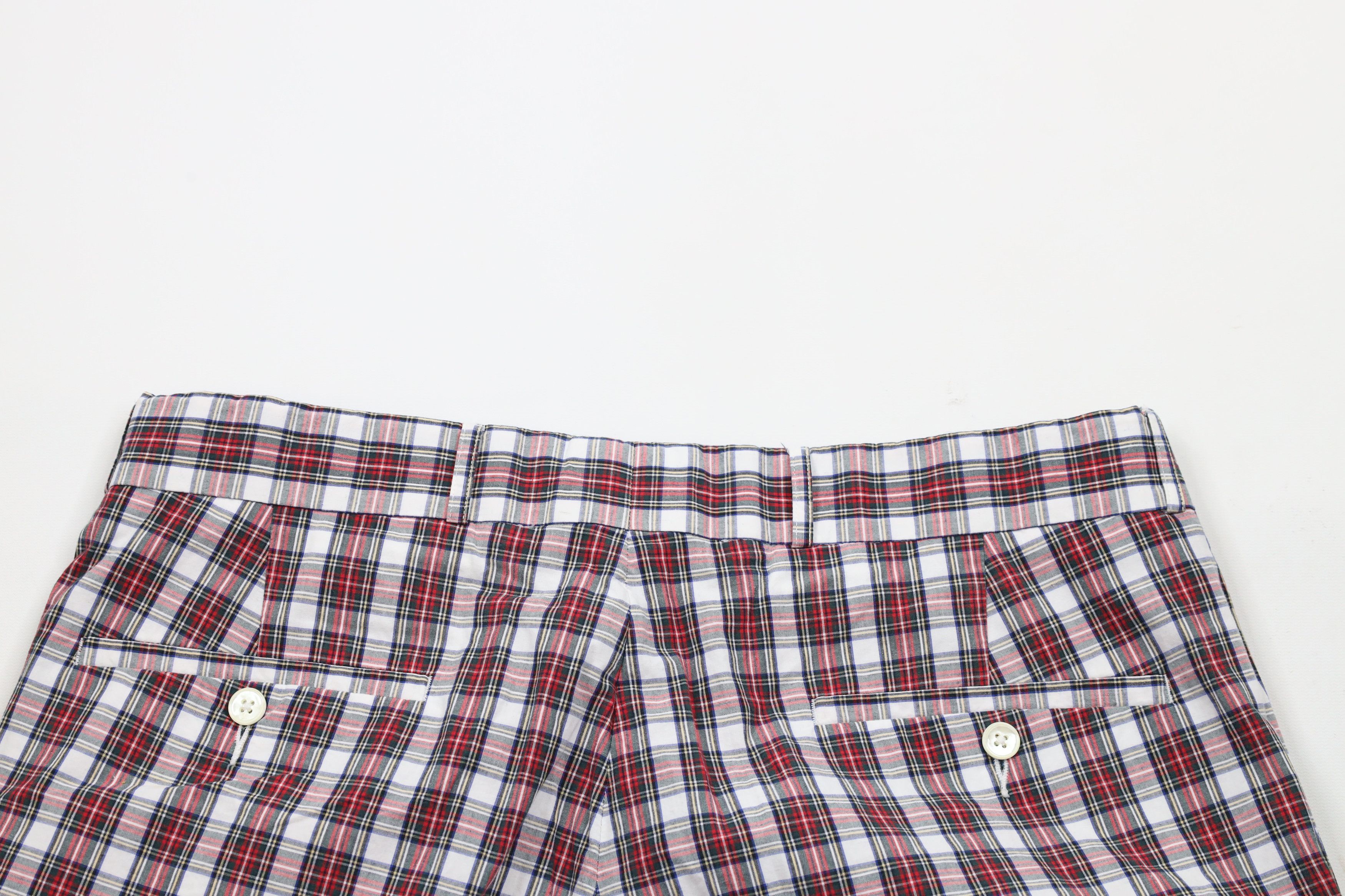 Vintage Vintage 90s Streetwear Pleated Chino Golf Shorts Red Plaid Size US 36 / EU 52 - 8 Thumbnail
