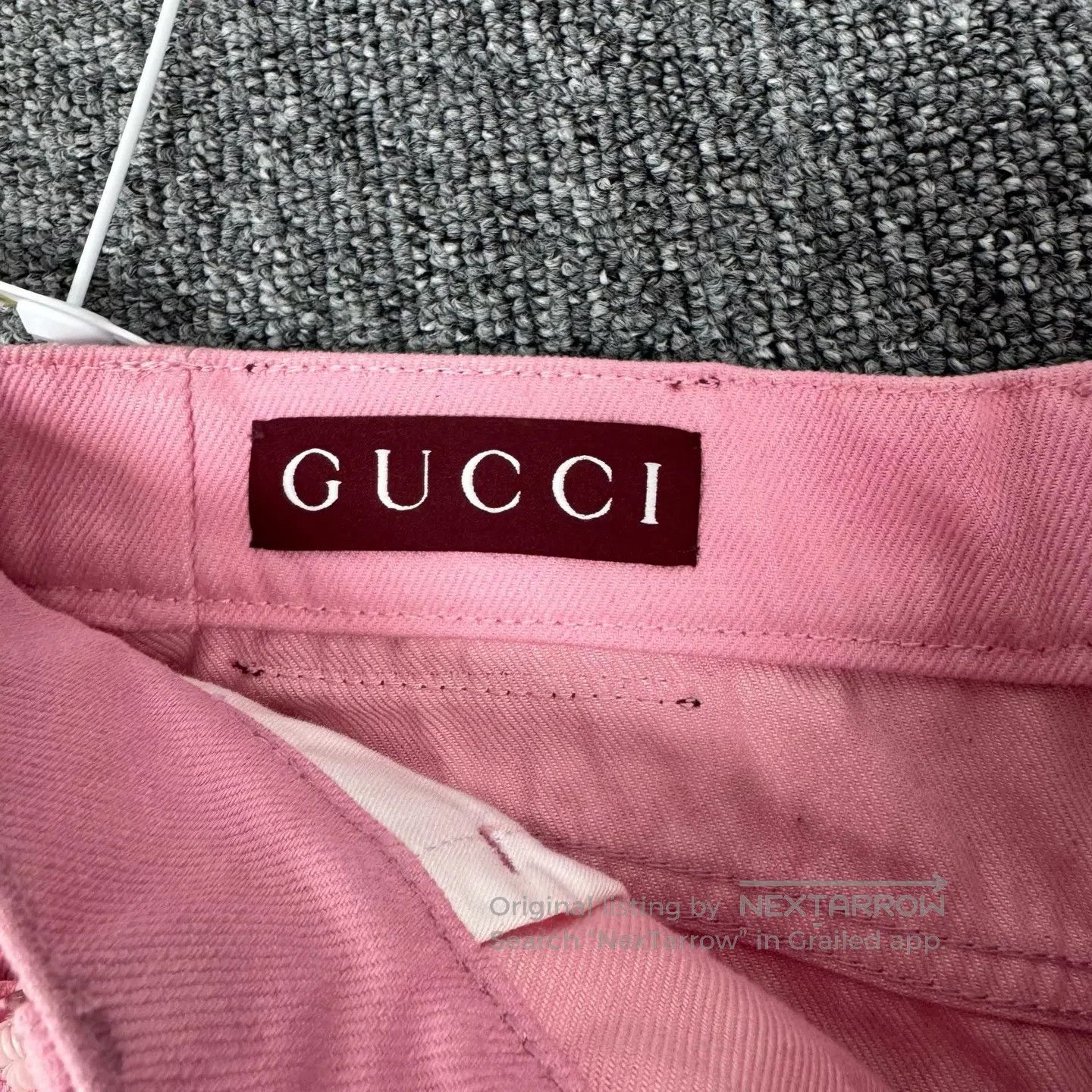 Gucci Guicci Pink water diamond floral-edged pocket; denim short Size 25" / US 0 / IT 36 - 4 Thumbnail