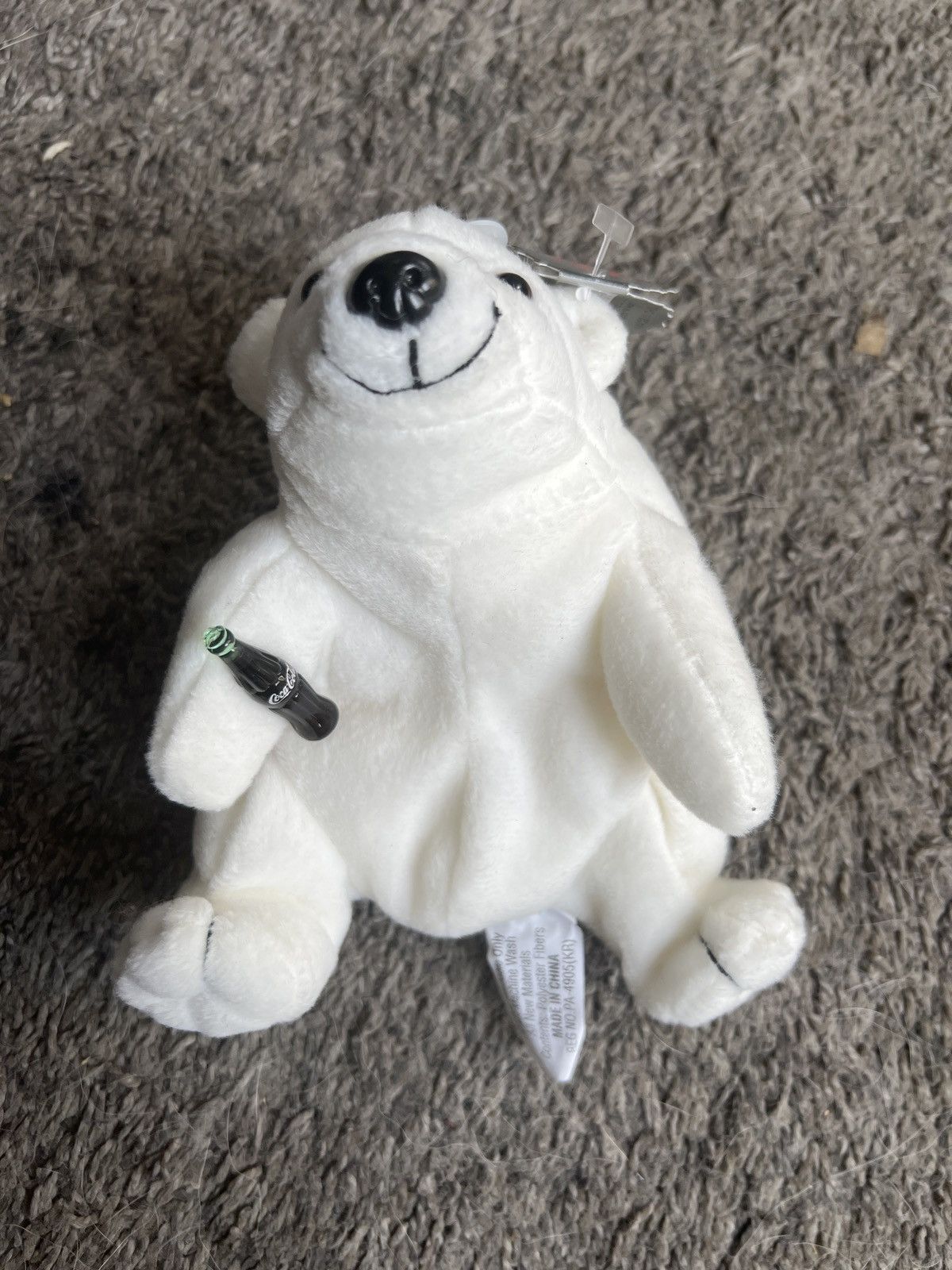 Coca Cola 1997 Coca-Cola Polar Bear With Bottle Bean Bag Plush Size ONE SIZE - 1 Thumbnail