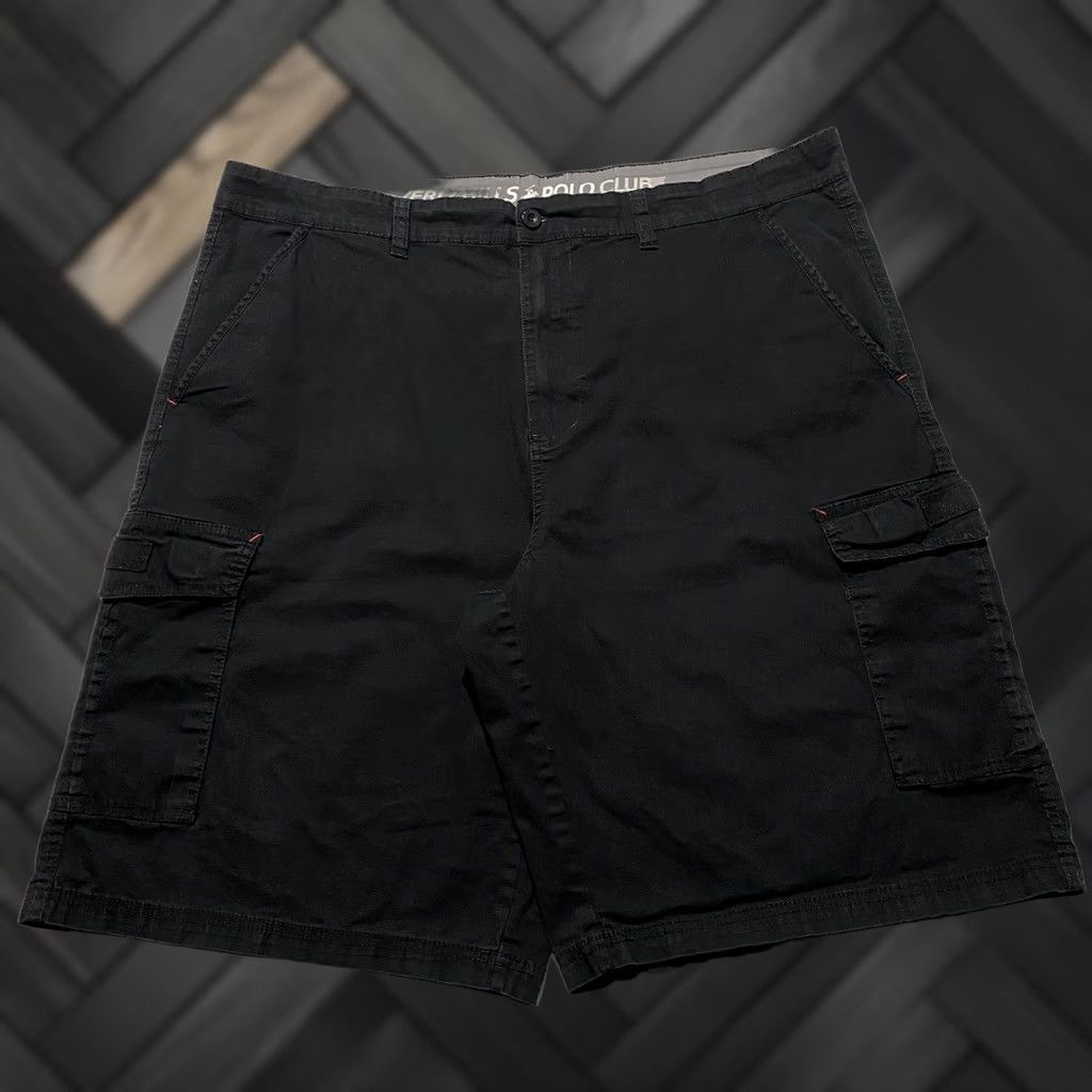Beverly Hills Polo Club Beverly Hills Polo Club Shorts Mens 42 Black Cargo Stretch Cotton Pockets Casual Size US XL / EU 56 / 4 - 1 Thumbnail