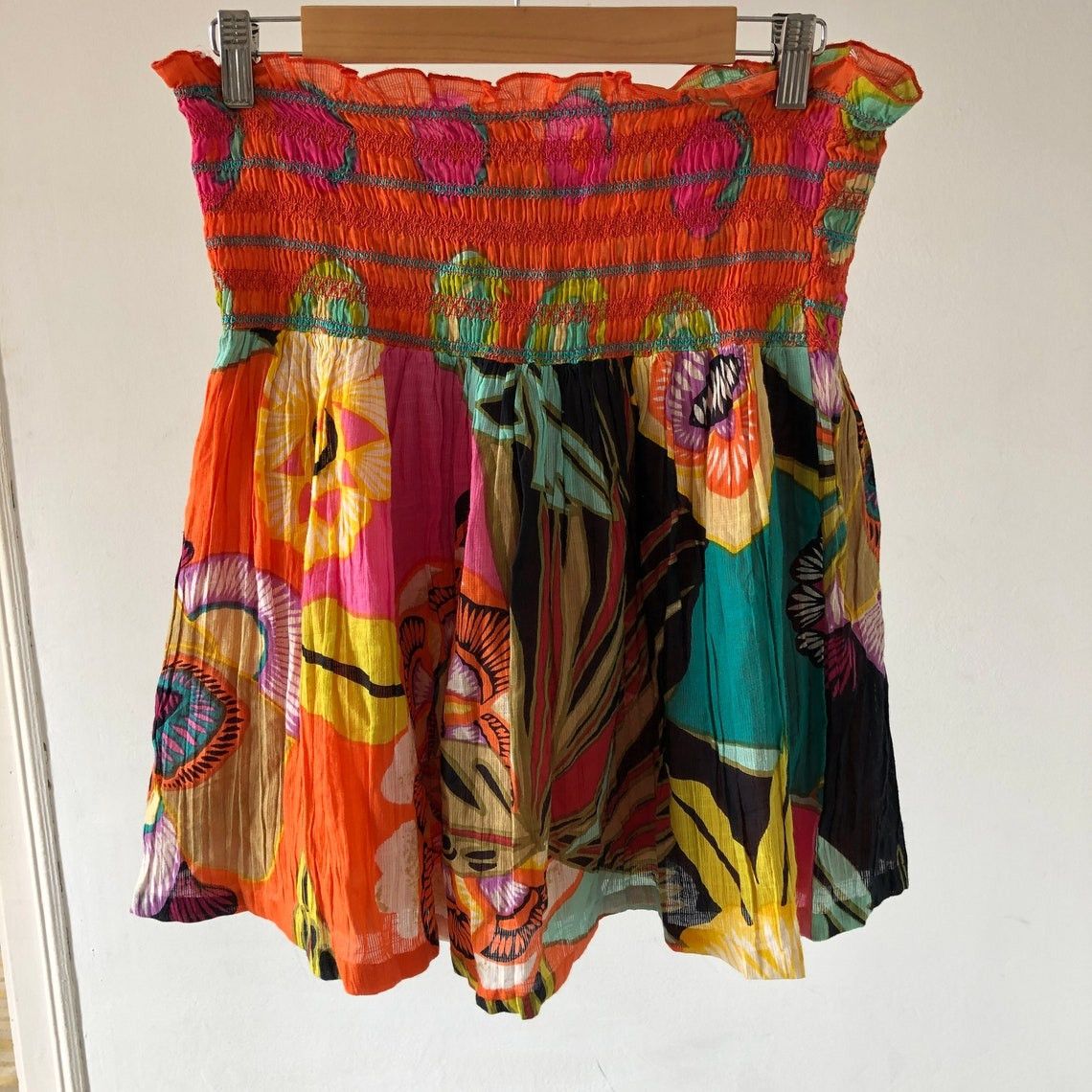 Vintage Vintage Rene Derhy Y2K Floral Strapless Top Size M / US 6-8 / IT 42-44 - 9 Thumbnail