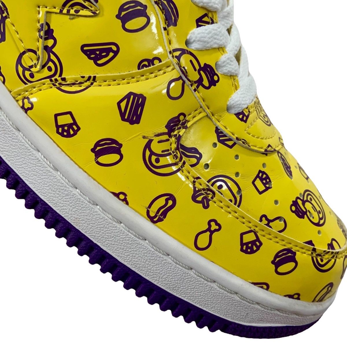 Bape Vintage A Bathing Ape Bape Yellow & Purple Junk Food Sneaker Size US 10.5 / EU 43-44 - 5 Thumbnail