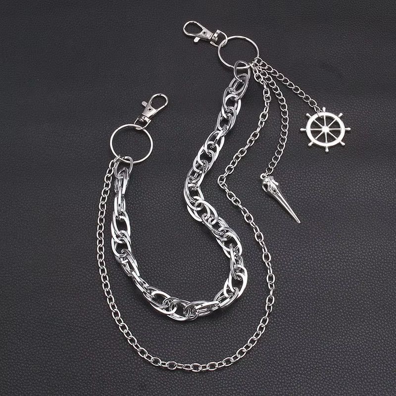 Jewelry Layered Punk Pants Chain Spike On The Jeans Keychains Size ONE SIZE - 2 Thumbnail