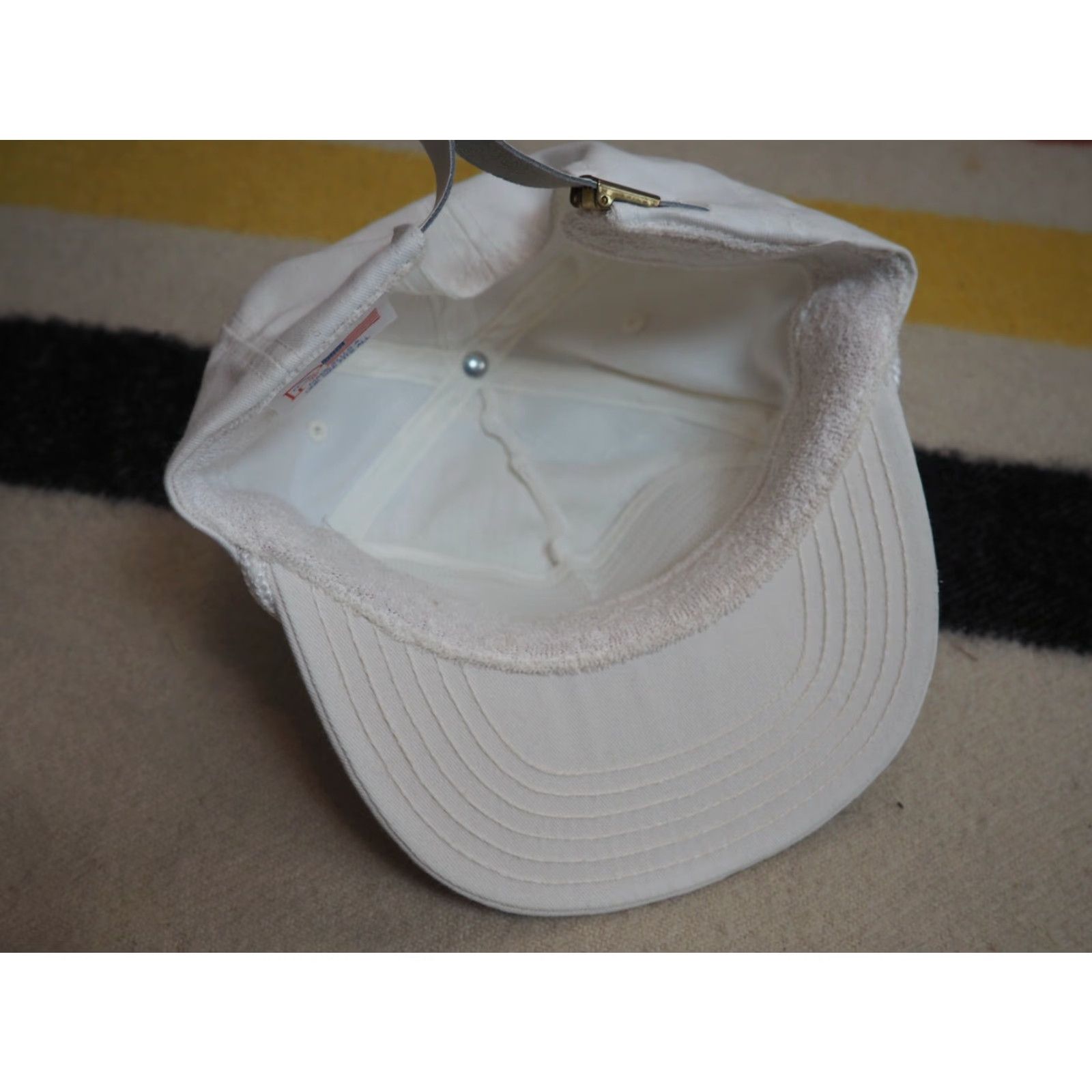 Vintage VINTAGE UAW Chrysler Cars Auto Workers USA Made White Hat Cap OSFM EUC Size ONE SIZE - 6 Thumbnail