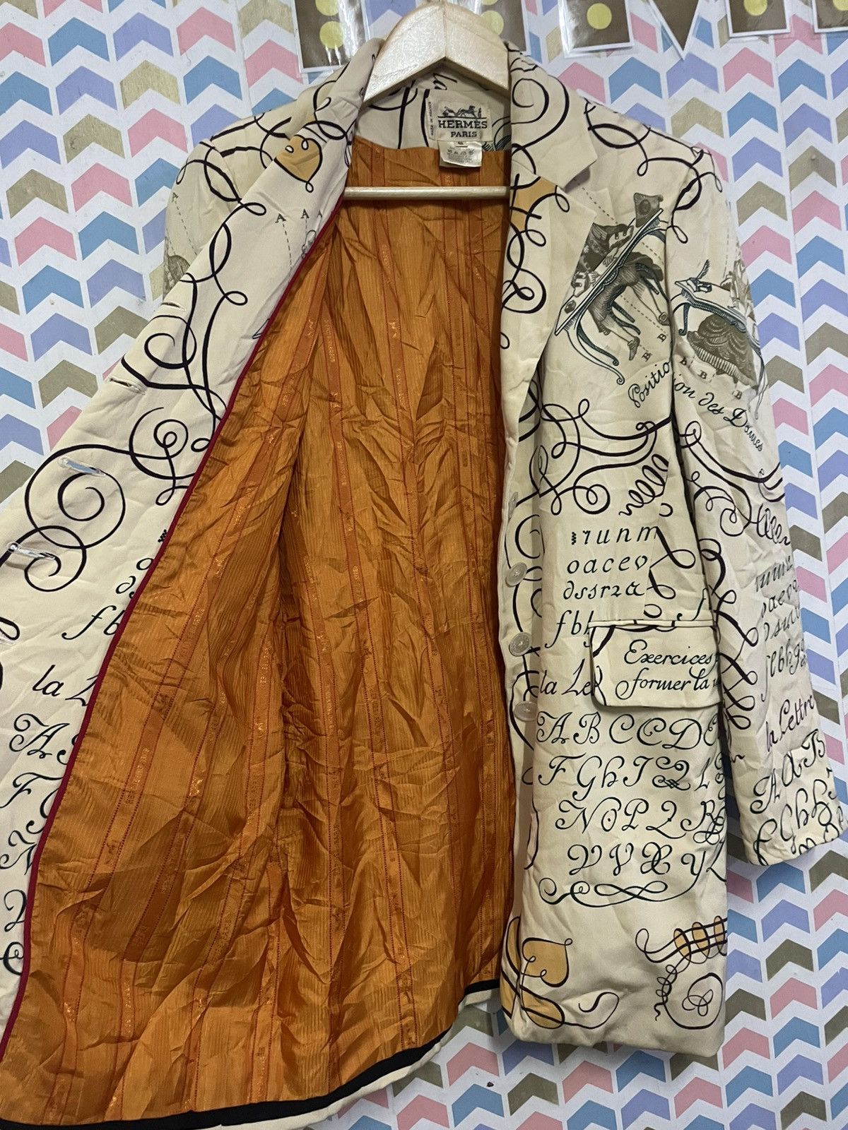 Hermes 90s hermes print jacket,1990 silk jacket by hermes Size M / US 6-8 / IT 42-44 - 4 Thumbnail