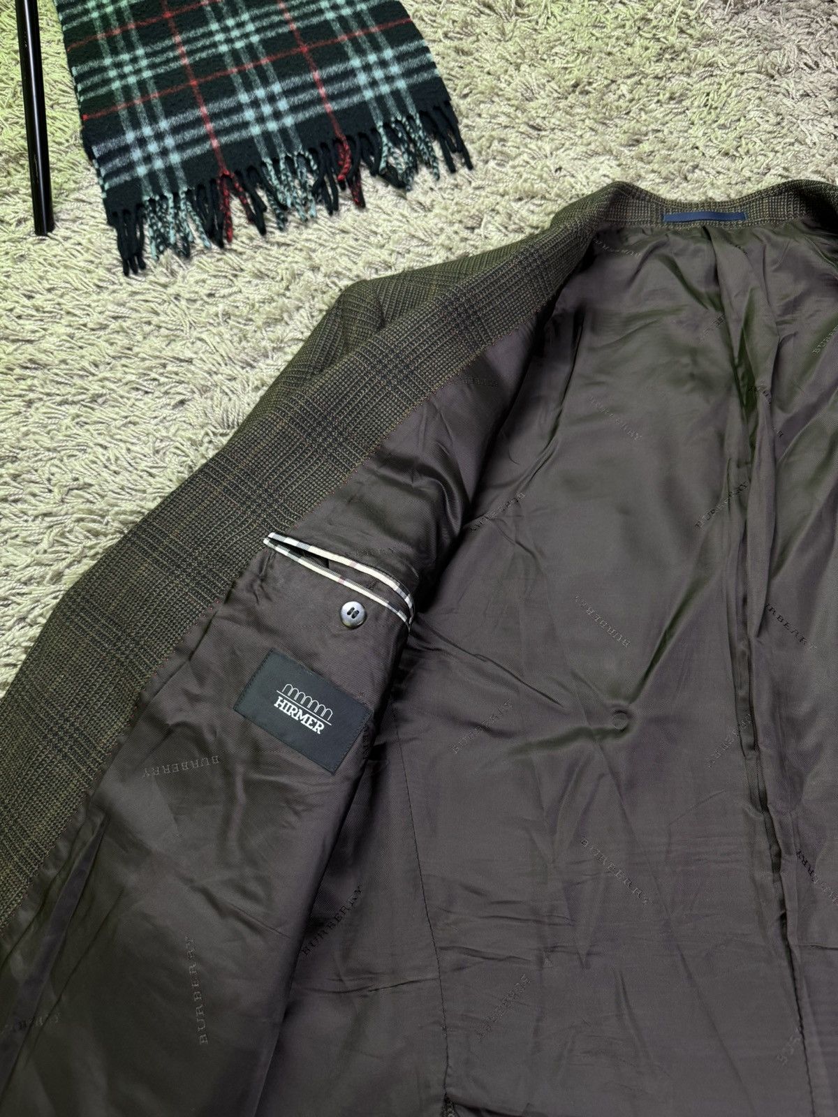 Burberry × Vintage Vintage wool blazer Burberry 90s original luxury item Size 50L - 3 Thumbnail