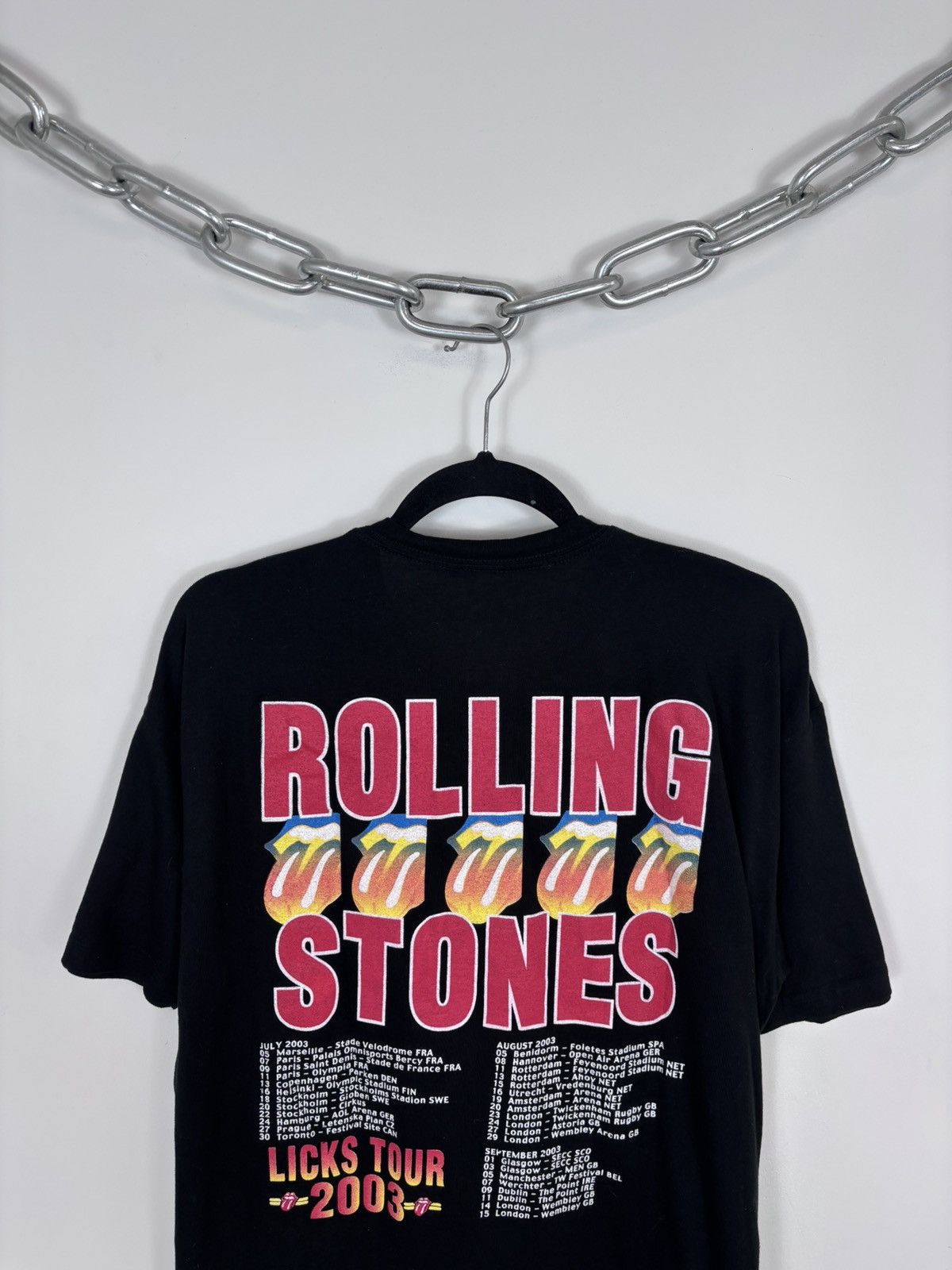 The Rolling Stones Vintage The Rolling Stones 2003 Licks Tour Black T-Shirt Tee Size US L / EU 52-54 / 3 - 19 Thumbnail