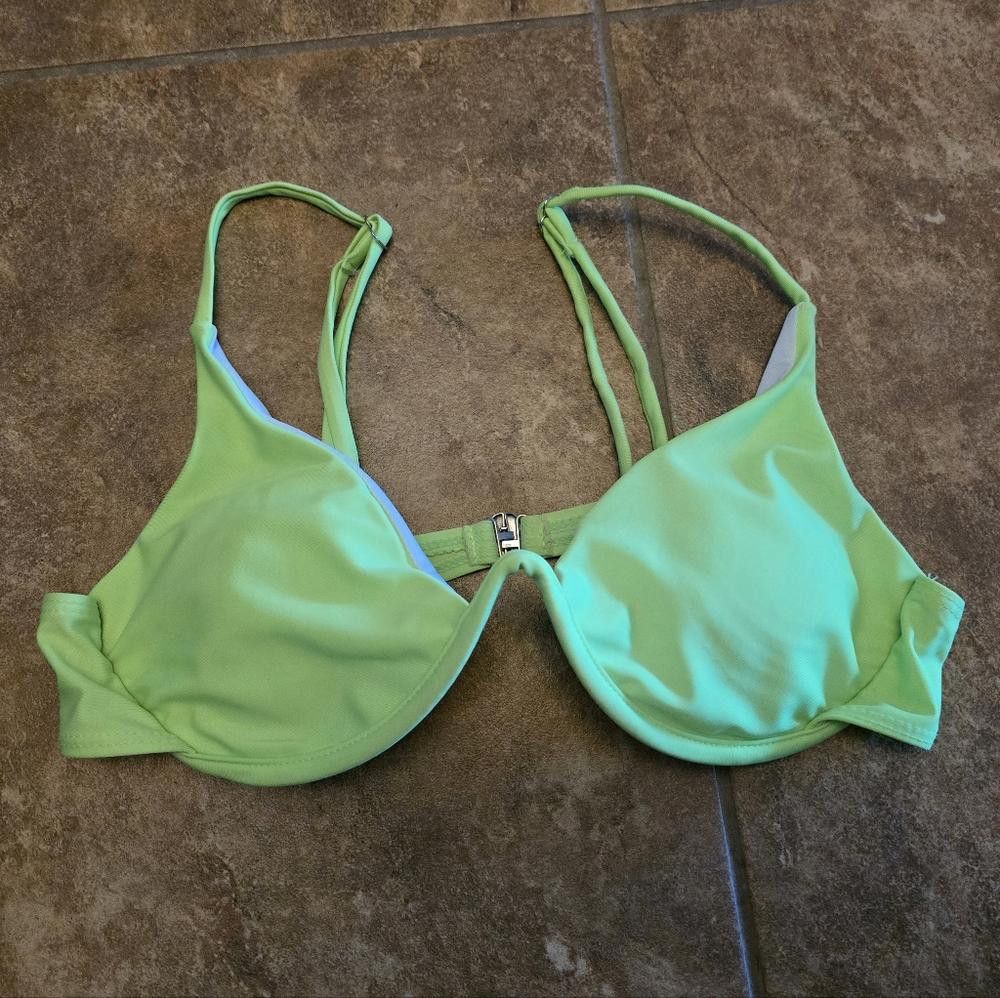 Designer Green Neon Underwire Bikini Top Size ONE SIZE - 1 Thumbnail