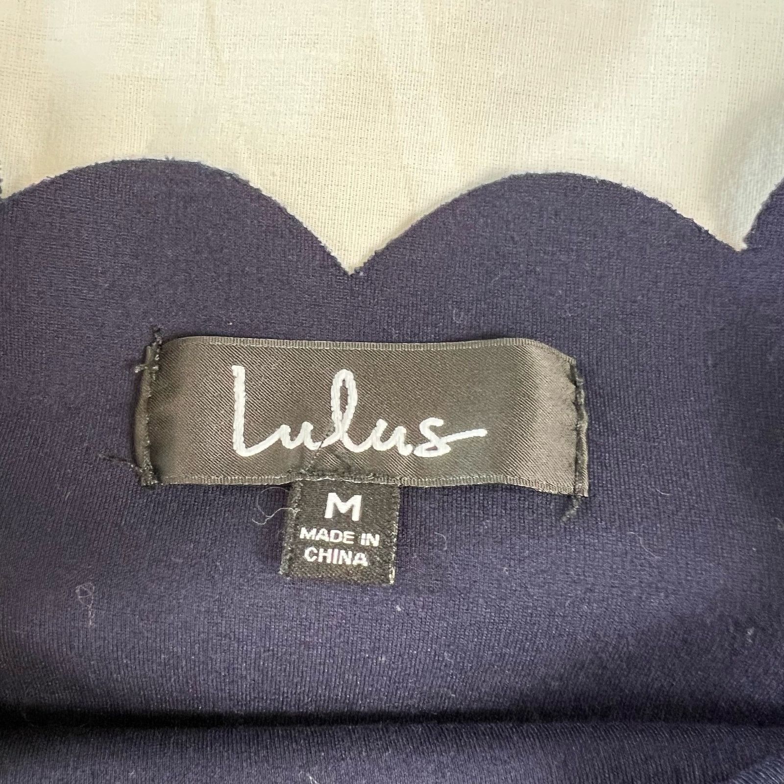 Other Lulus Women's Medium Tip The Scallops Navy Mini Dress Cute Size M / US 6-8 / IT 42-44 - 7 Thumbnail