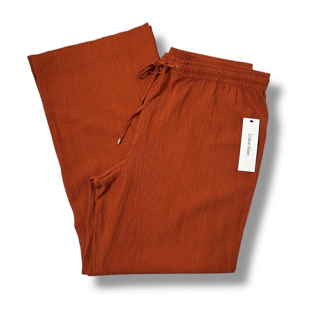 Calvin Klein Calvin Klein crinkle drawstring wide leg pants NWT size XL Size 38" / US 16 / IT 52 - 4 Thumbnail