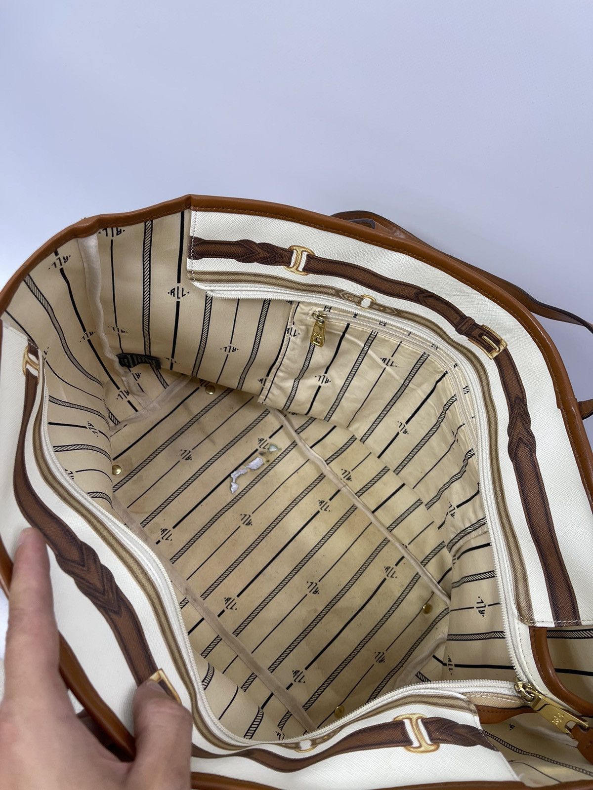 Ralph Lauren Ralph Lauren Brinkley Classic Tote Bag - Equestrian Print Size ONE SIZE - 6 Thumbnail