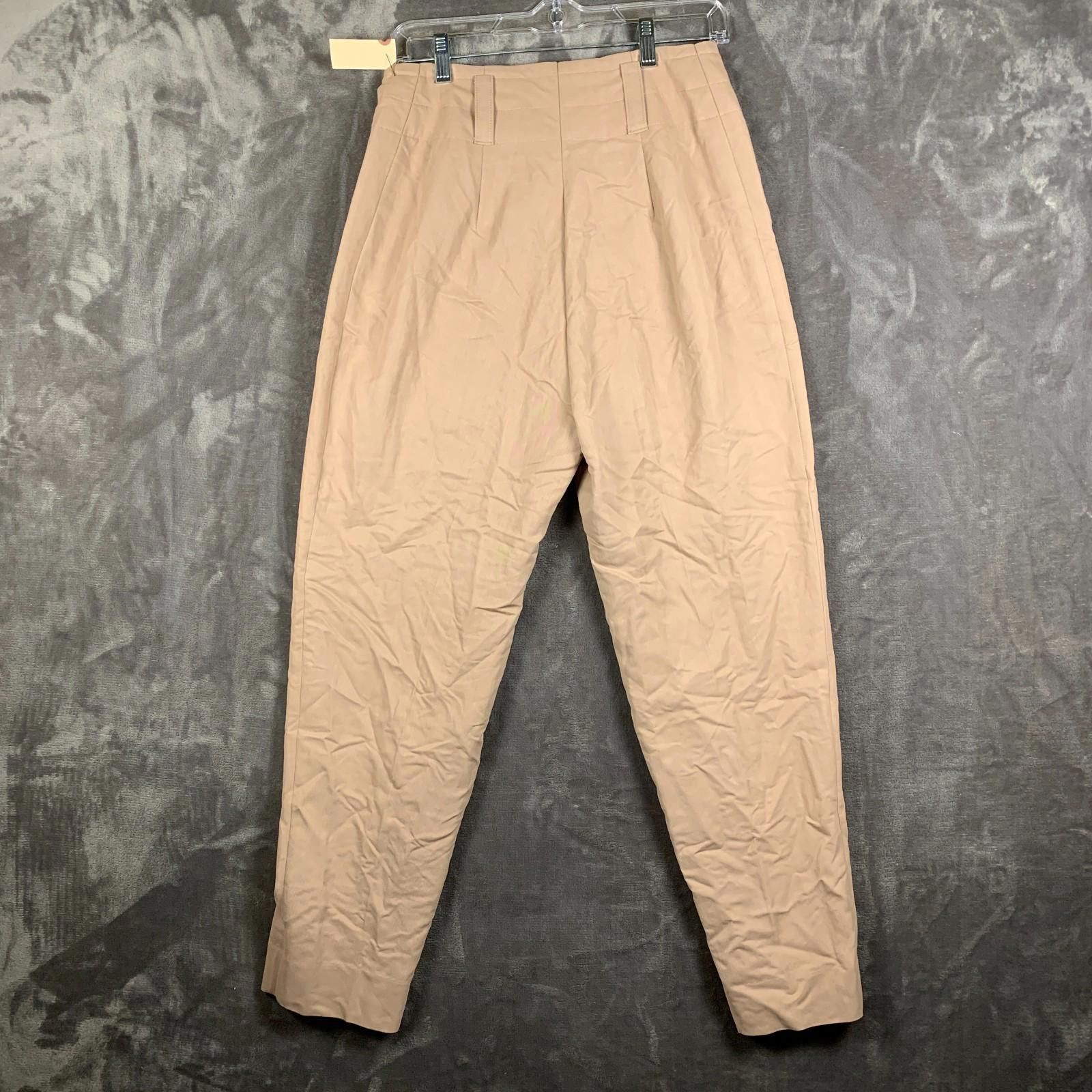 The Unbranded Brand Vintage 80s WOMENS Tan Wide/High Waisted Pants (249) Size 28" / US 6 / IT 42 - 2 Thumbnail