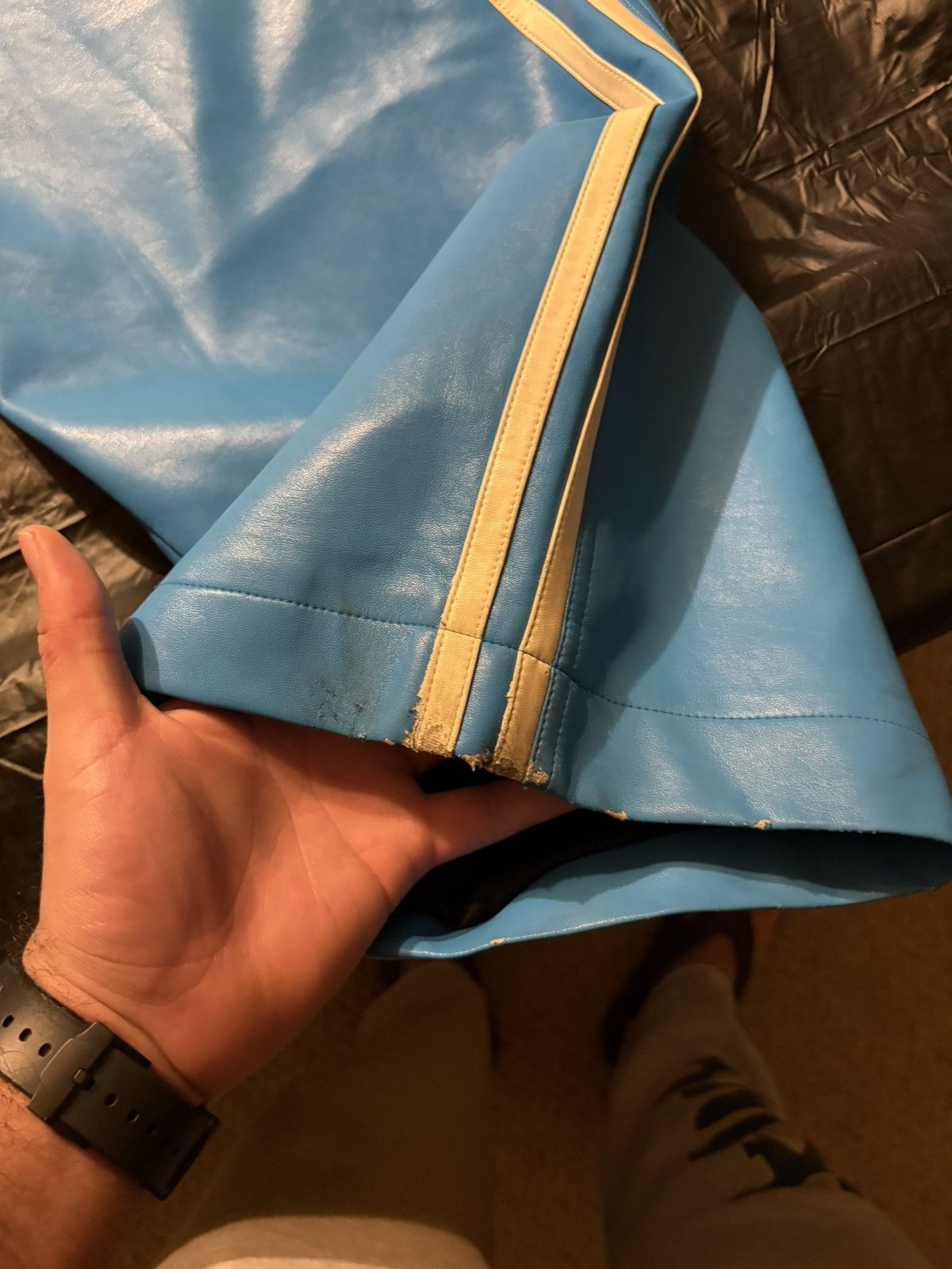 MNML Mnml blue leather pants x XXL Size US 44 / EU 60 - 3 Thumbnail