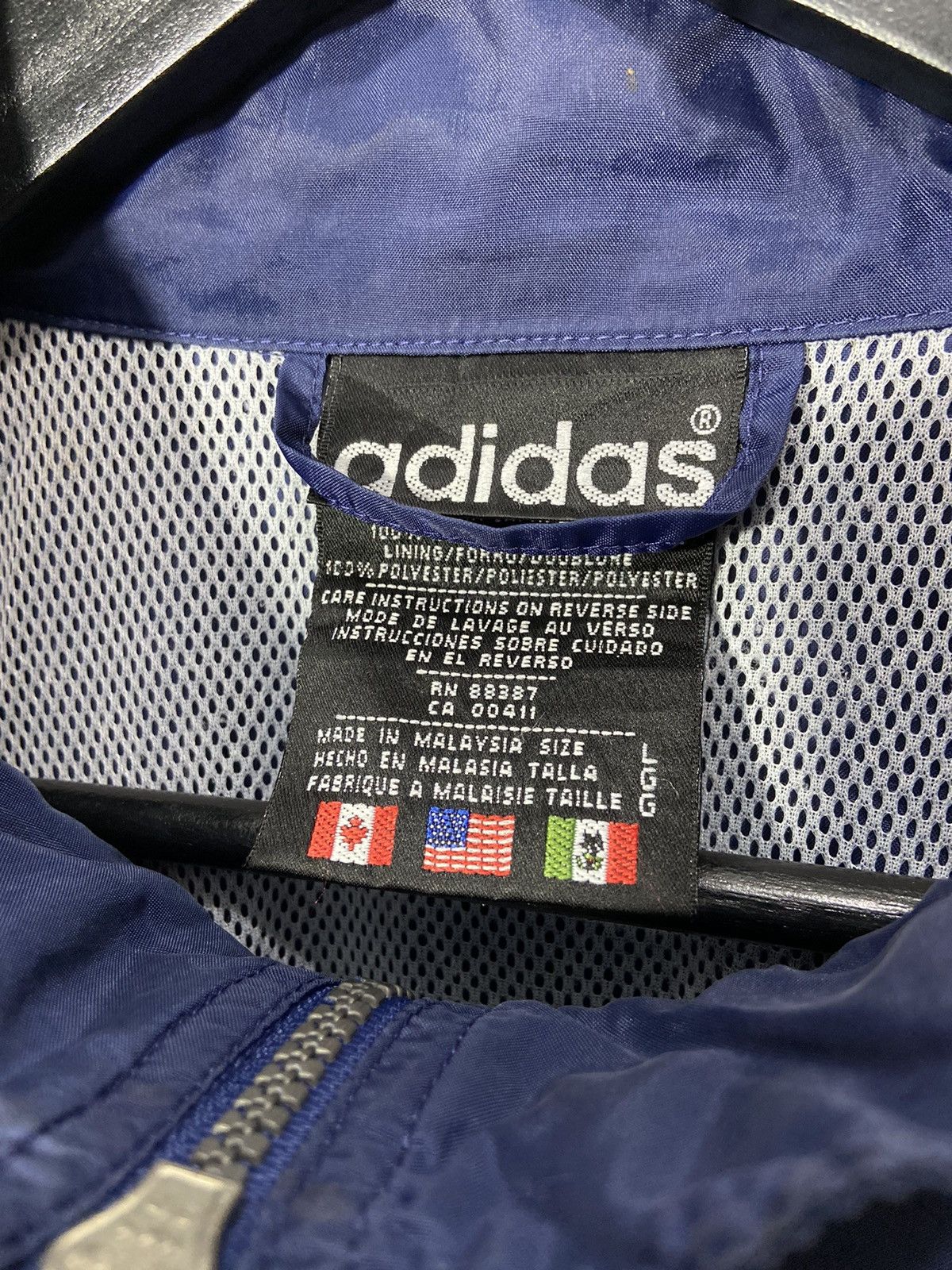 Adidas × Vintage Vintage 90s Adidas Light Jacket Blue Size US XXL / EU 58 / 5 - 5 Thumbnail