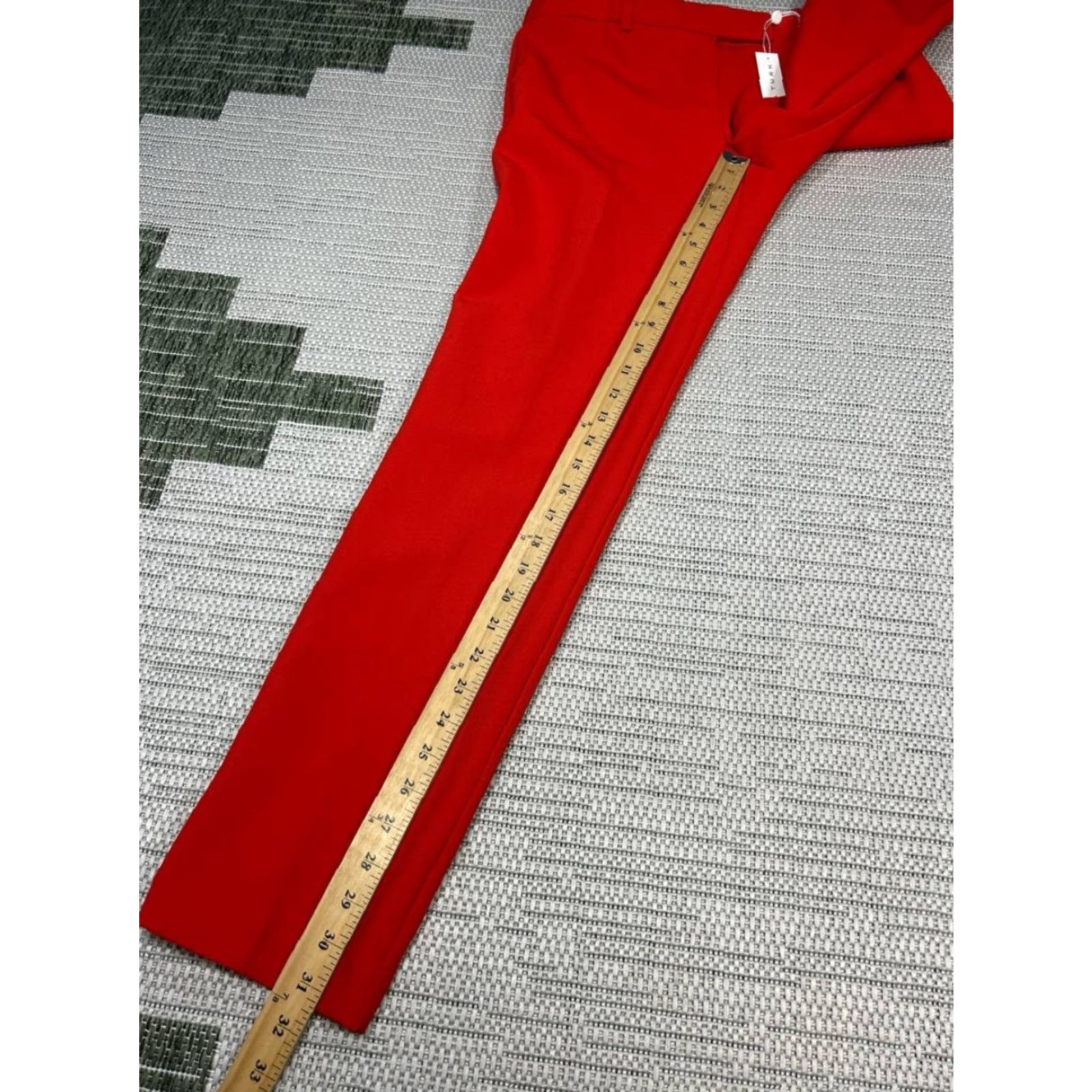Trina Turk Trina Turk Dress Pants Womens 6 Red Stretch Mid Rise Skinny Leg Business New Dress Pants Slim Modern Casual Size 24" / US 00 / IT 34 - 5 Thumbnail