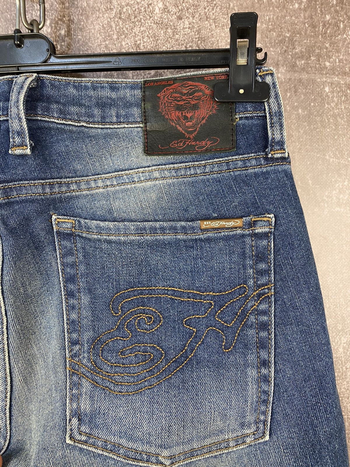 Ed Hardy × Vintage VINTAGE Y2K ED HARDY JEANS STREETWEAR STYLE EVISU LIKE Size 32" / US 10 / IT 46 - 4 Thumbnail