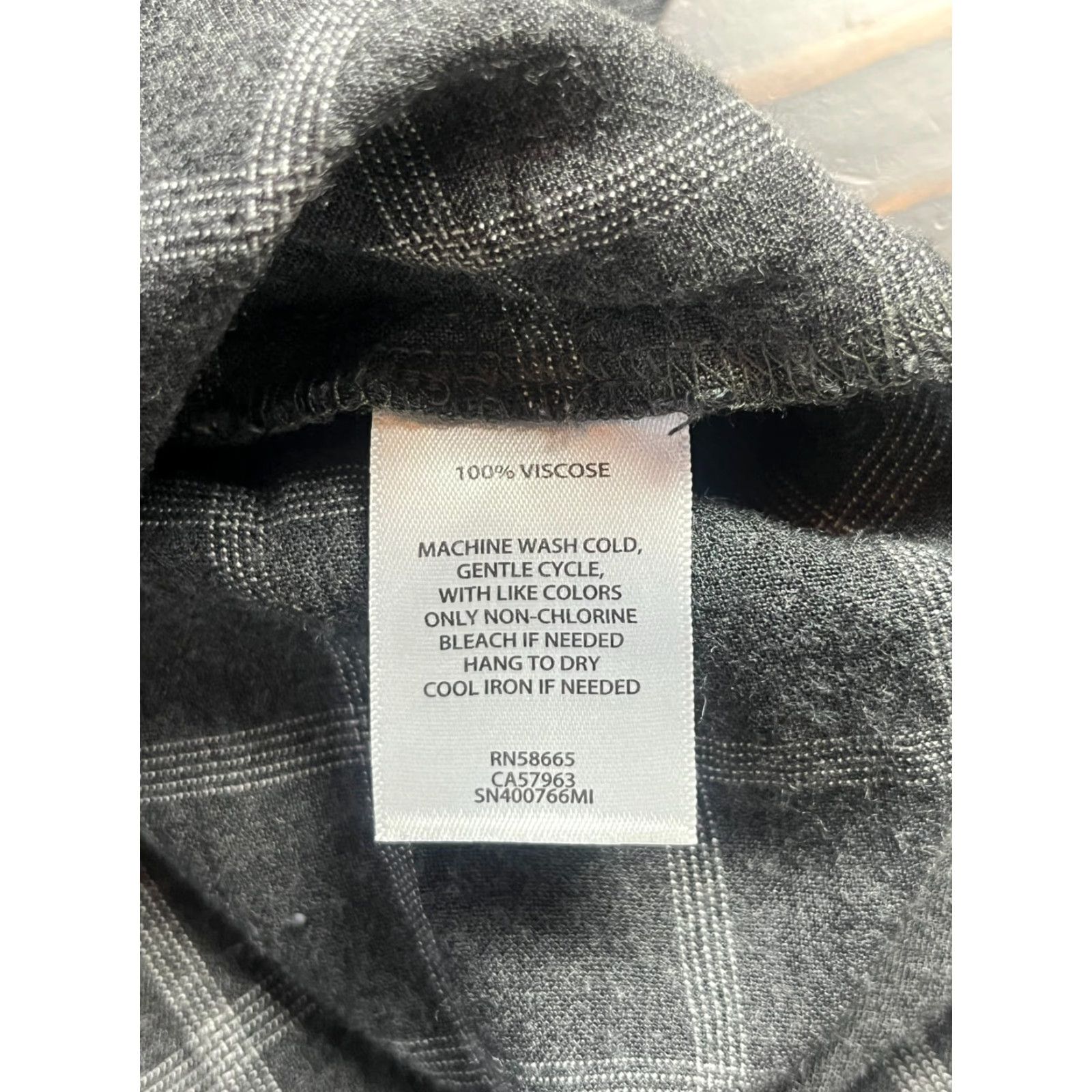 Vintage Something Navy Shirt, Women’s Size Small, Gray White, Peasant, 3/4 Puff Sleeve, Button-Up, Casual, Fall, Spring, Summer, Women, Regular Fit Size S / US 4 / IT 40 - 6 Thumbnail