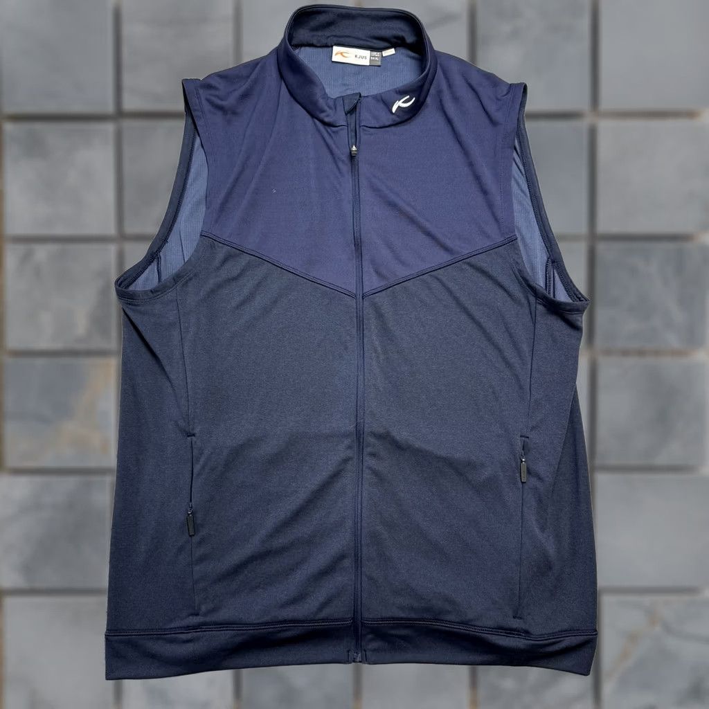 KJUS KJUS Westport Vest Mens XL Navy Blue Golf Performance UPF 50 Quick Dry Travel Windbreaker Full Zip Pockets Lightweight Moisture Wicking Size US XL / EU 56 / 4 - 1 Thumbnail
