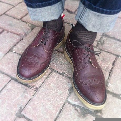 Thom Browne Thom Browne Rubber sole retro black carved leather shoes Size US 9 / EU 42 - 9 Thumbnail
