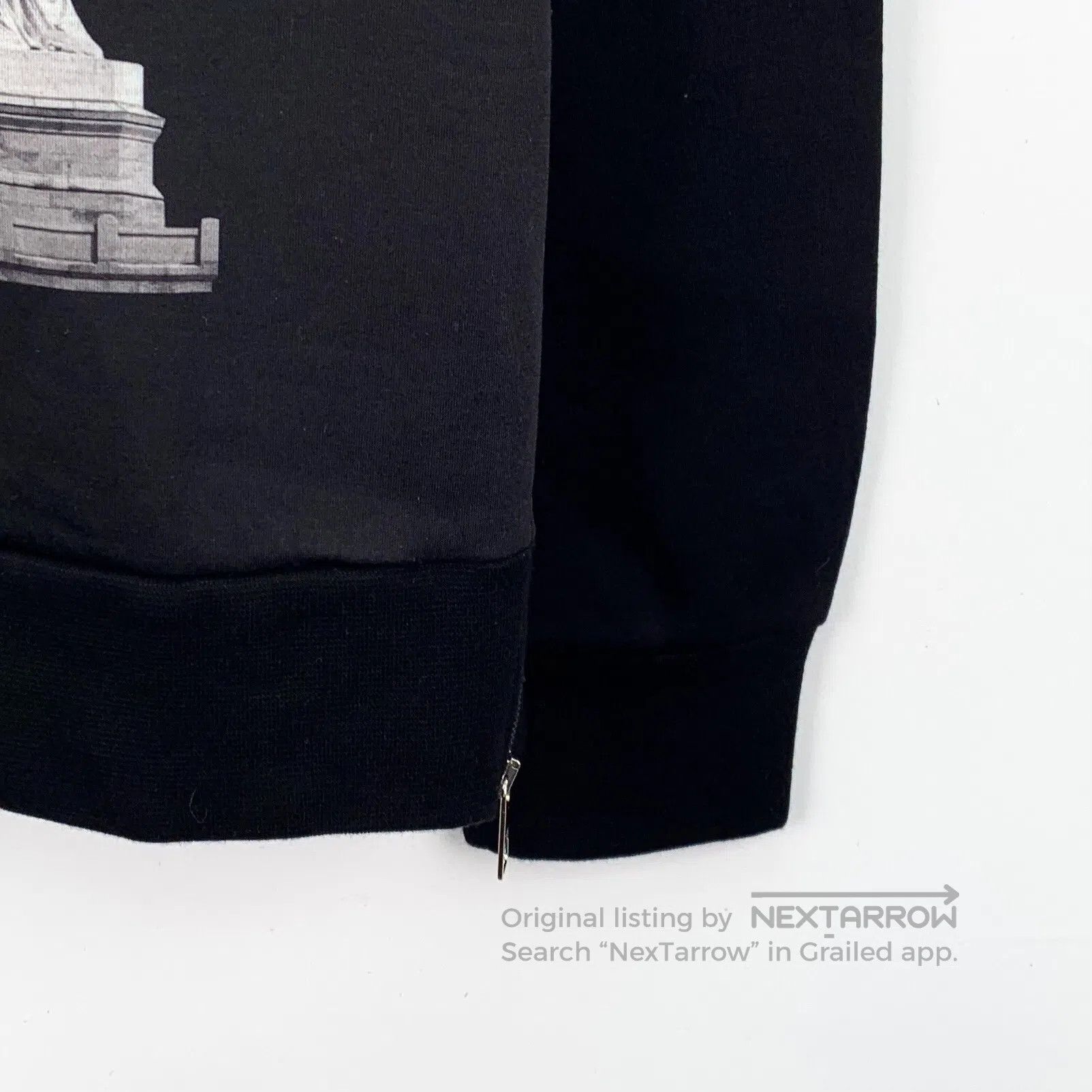 Neil Barrett Neil Barrett Black cotton long-sleeved sweatshirt with Sta Size US L / EU 52-54 / 3 - 5 Thumbnail