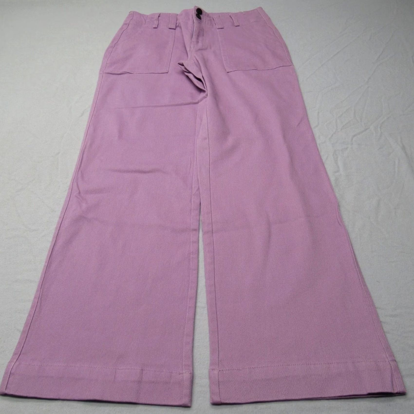 Vintage Flamingas Pants Womens Medium Purple 29x32 Baggy Wide Leg Stretch Square Pockets Size 32" / US 10 / IT 46 - 2 Thumbnail