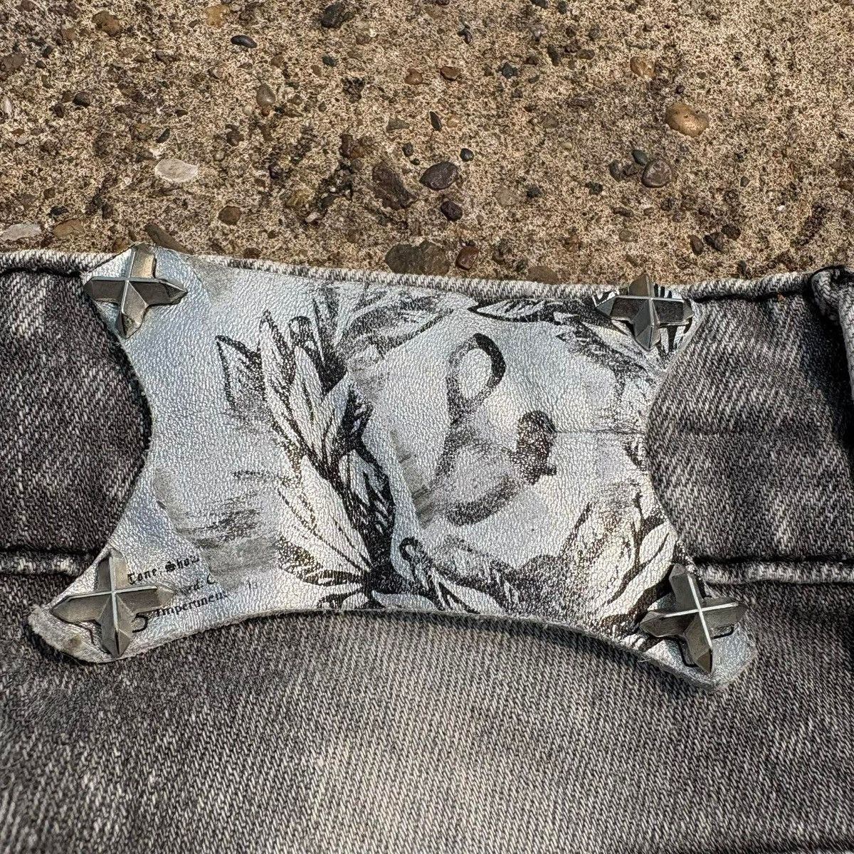 If Six Was Nine E&JOY by ETAM Snake Print Skinny Jeans Grey Wash Size US 30 / EU 46 - 3 Thumbnail
