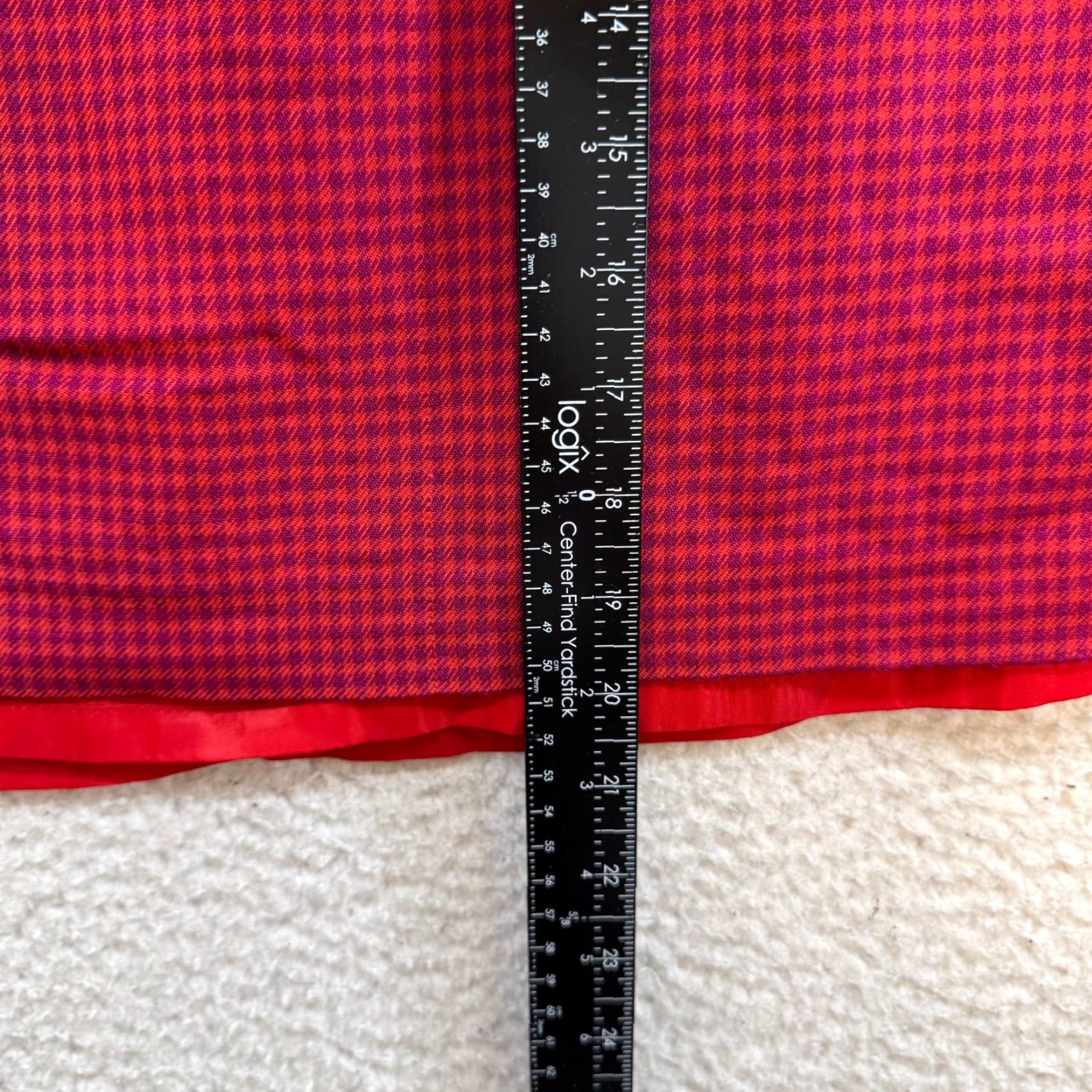 Vintage VINTAGE 80s 90s Knee High Skirt Red Houndstooth Mod Pinup Size 4 Adult Womens Size 27" / US 4 / IT 40 - 6 Thumbnail