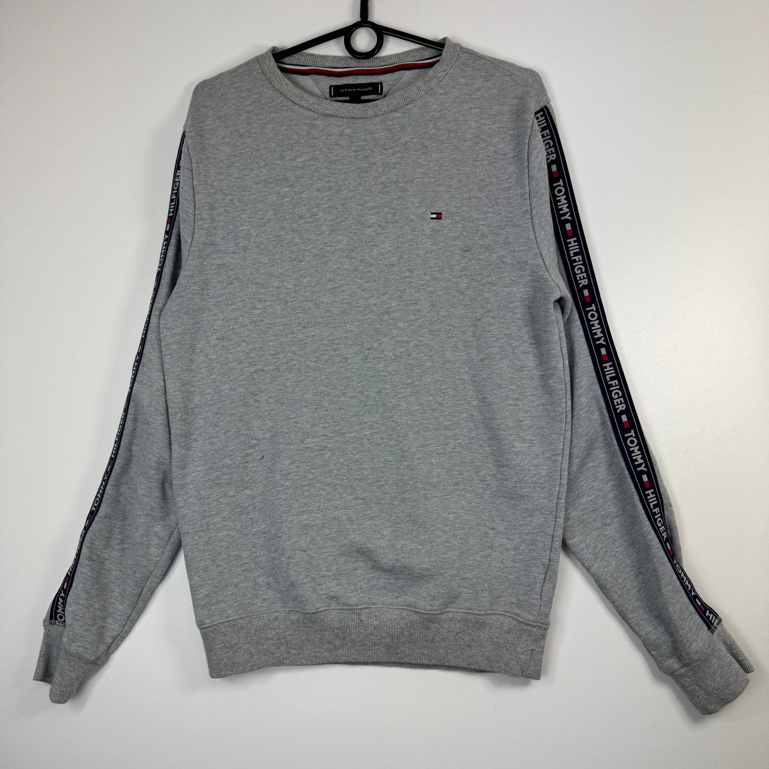 Tommy Hilfiger Tommy Hilfiger Tape Logo Sweatshirt Grey Mens Size S Size US S / EU 44-46 / 1 - 1 Thumbnail