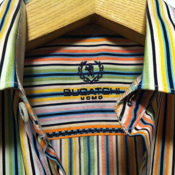 BUGATCHI BUGATCHI MENS PRE-OWNED COTTON CASUAL SHIRT SIZE: M Size US M / EU 48-50 / 2 - 5 Thumbnail