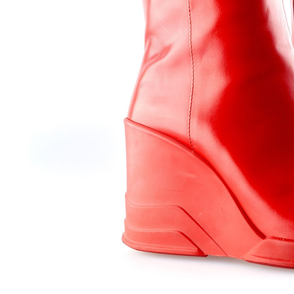 Prada PRADA Red Wedge Boots - Fall/Winter 2014 (EU 36) Size US 5 / IT 35 - 4 Thumbnail