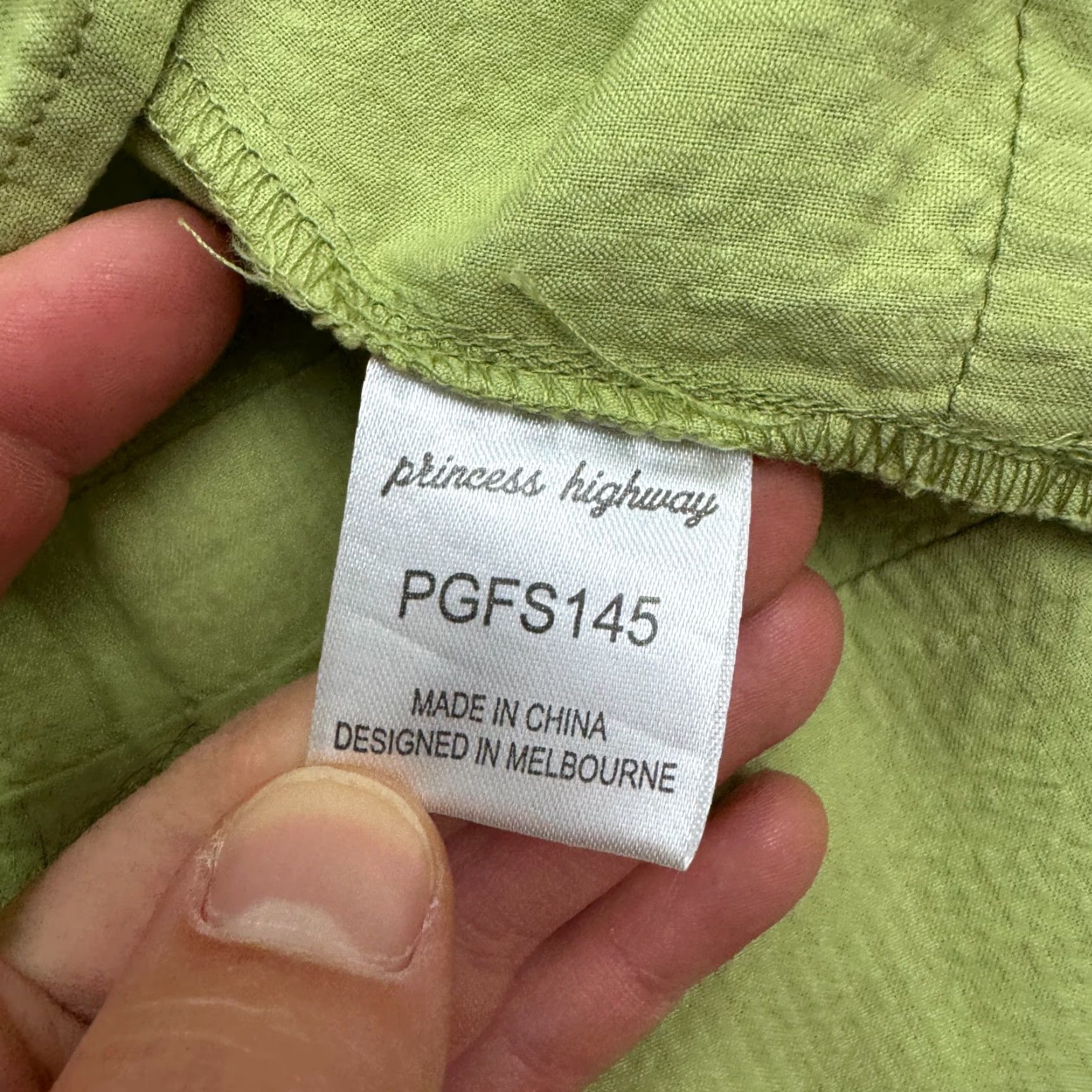 Vintage Princess Highway A-Line Mini Dress Women 12 Green Puff Sleeve Casual Bohemian Size XL / US 12-14 / IT 48-50 - 6 Thumbnail