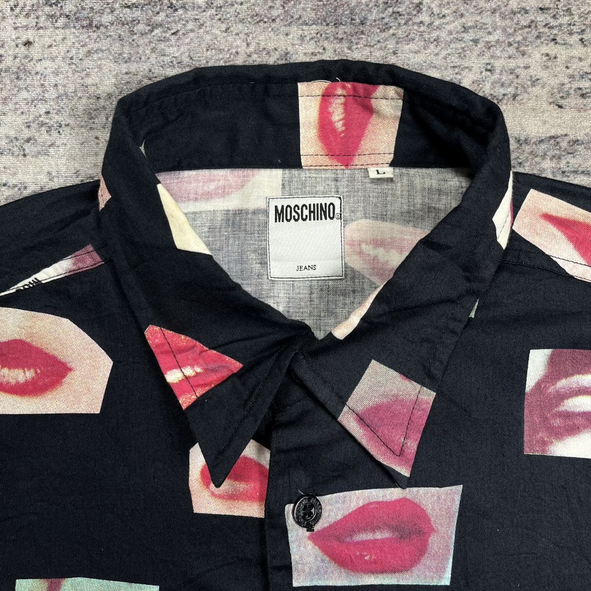 Moschino moschino printed lips long sleeve button up shirt Size US L / EU 52-54 / 3 - 5 Thumbnail