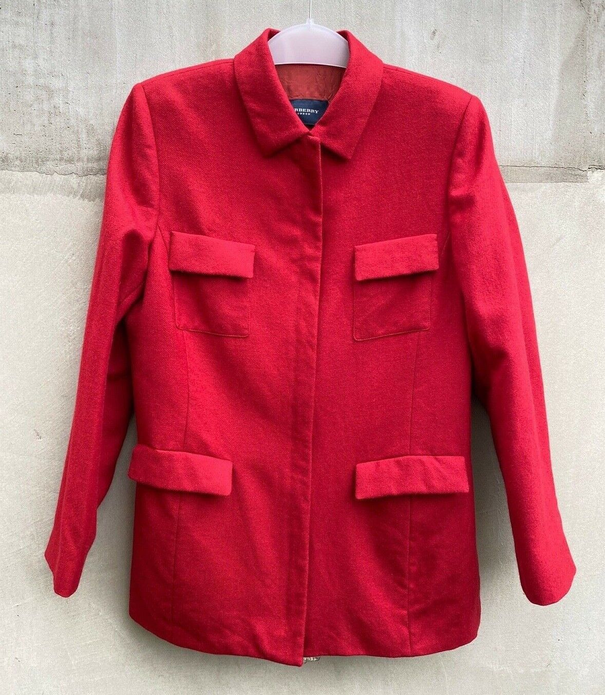 Burberry Burberry London Red Wool Ladies Blazer Size M / US 6-8 / IT 42-44 - 1 Thumbnail