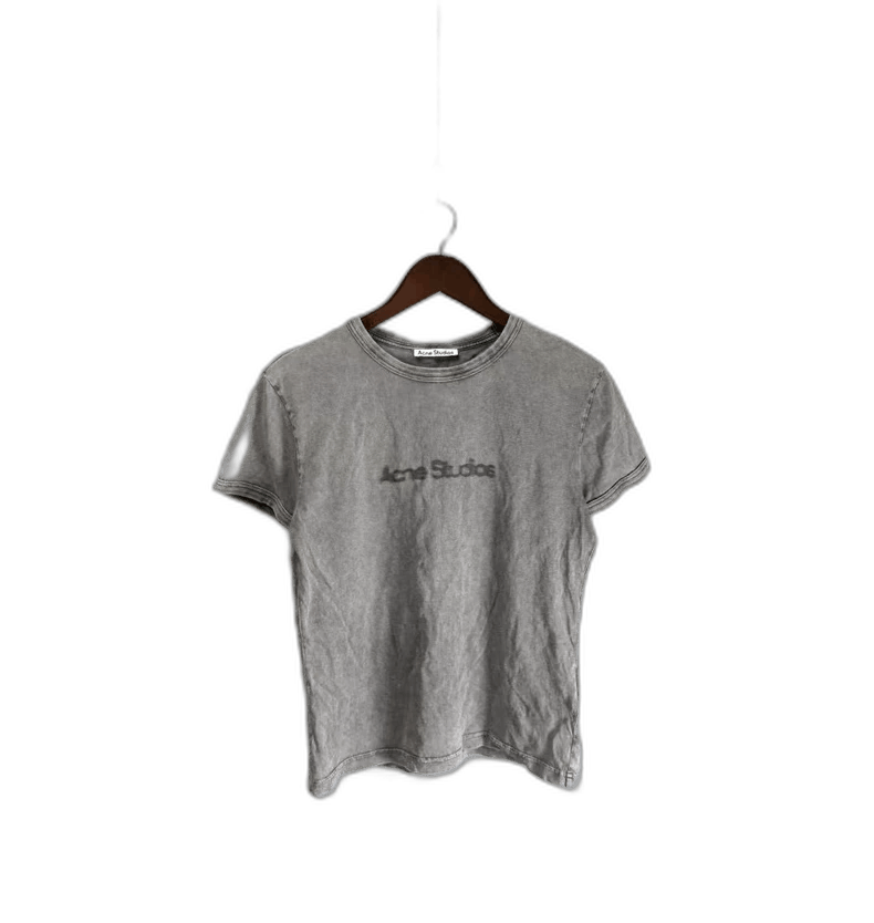 Acne Studios Acne Studios Grey Letter Short Sleeve T-Shirt Size L / US 10 / IT 46 - 1 Thumbnail
