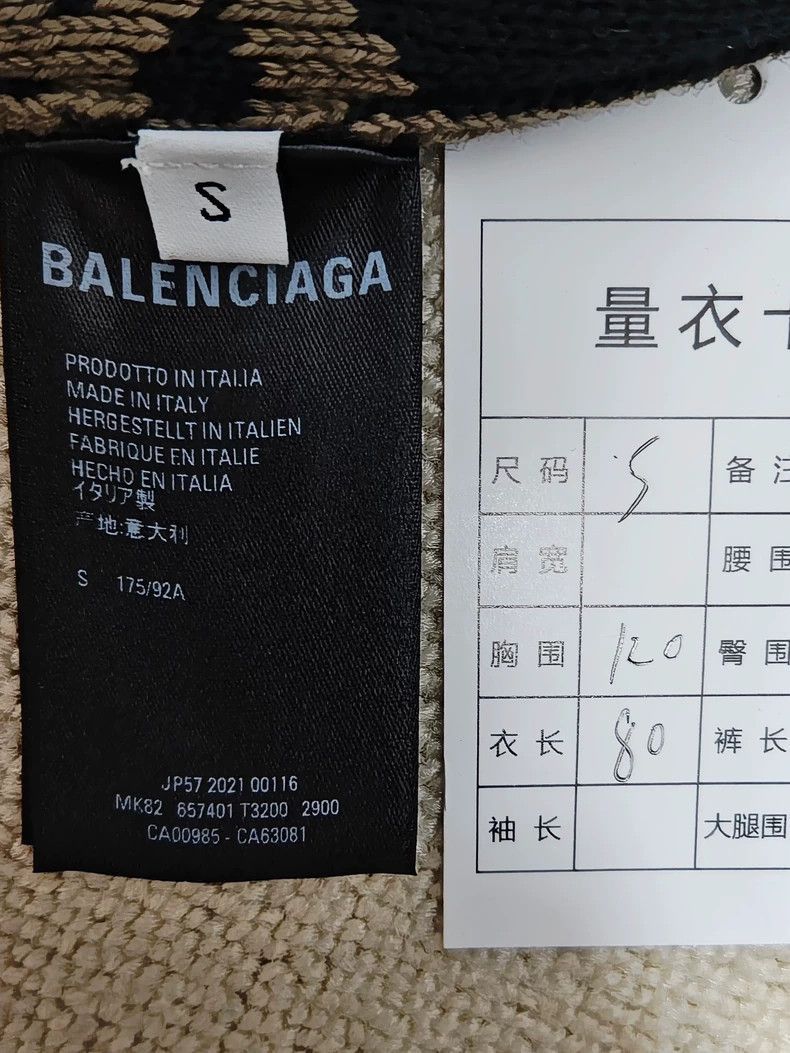 Balenciaga Balenciaga 22fw full printed letter knitted long sleeved sw Size US S / EU 44-46 / 1 - 5 Thumbnail