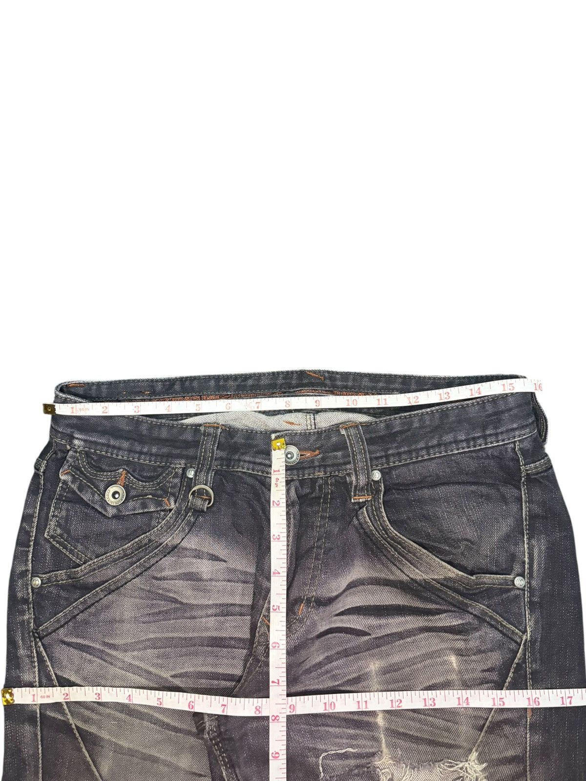 If Six Was Nine Vintage Nicole Club Faded Wash Distress Flare Jeans Size US 31 - 6 Thumbnail