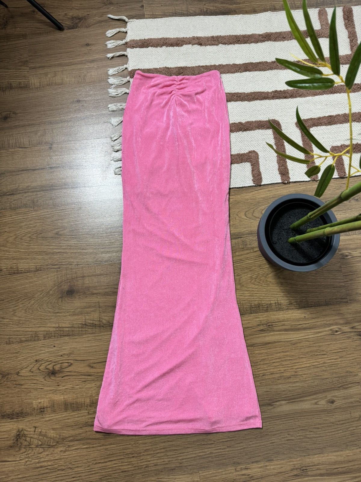 Vintage 🎀STRETCH PINK Y2K TOP + LONG SKIRT SET SUIT🎀 Size XS / US 0-2 / IT 36-38 - 6 Thumbnail