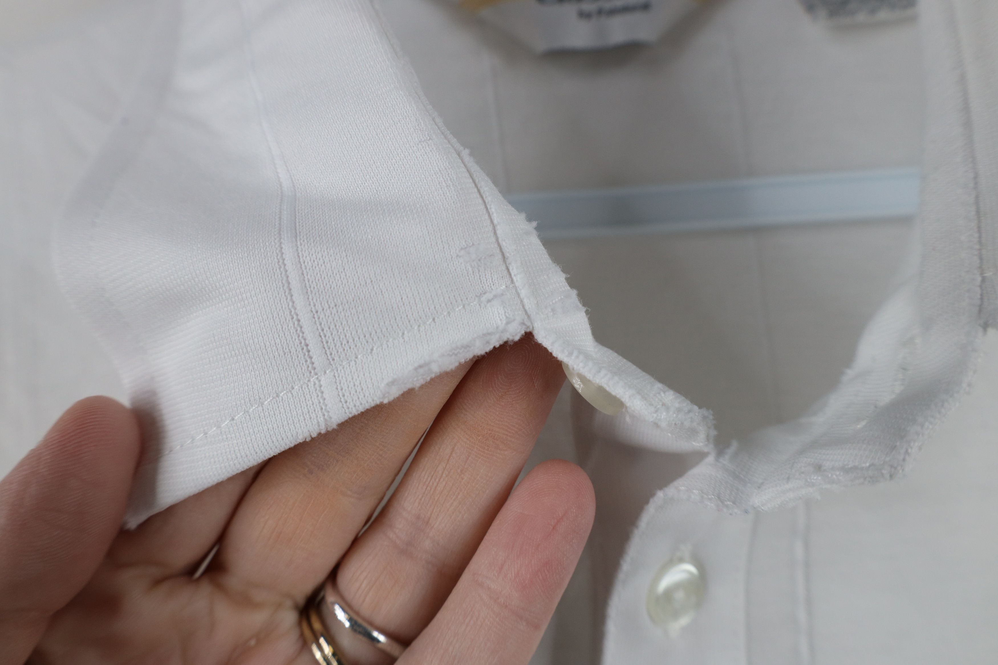Vintage Vintage 90s Streetwear Striped Sheer Collared Polo Shirt Size US XL / EU 56 / 4 - 6 Thumbnail