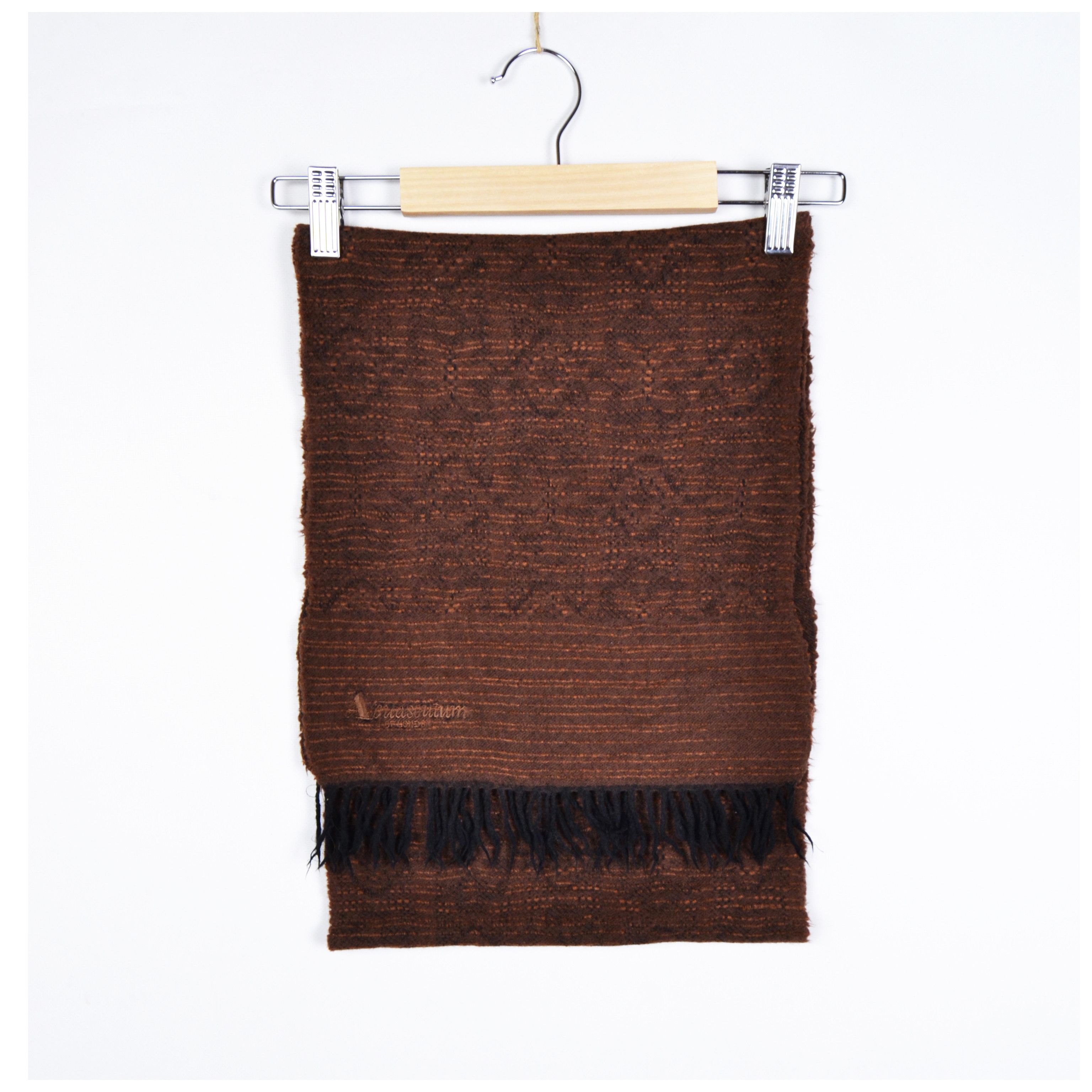 Aquascutum × Vintage Rare! Vintage Aquascutum Wool Scarf With Embroidered Logo Size ONE SIZE - 2 Thumbnail