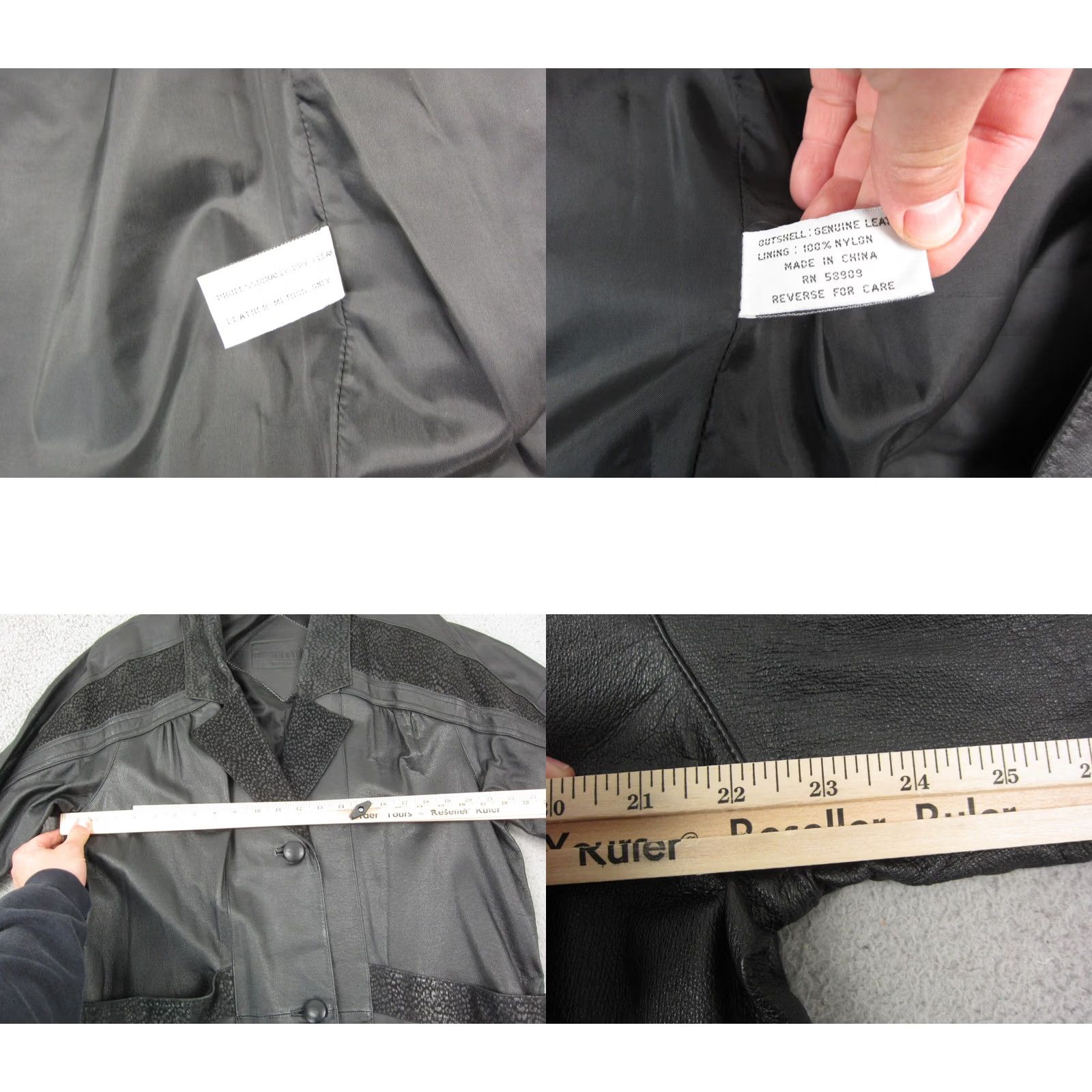 Preston & York VINTAGE Preston York Leather Trench Coat Jacket Womens Large Petite Black 80s 90s Size L / US 10 / IT 46 - 8 Thumbnail